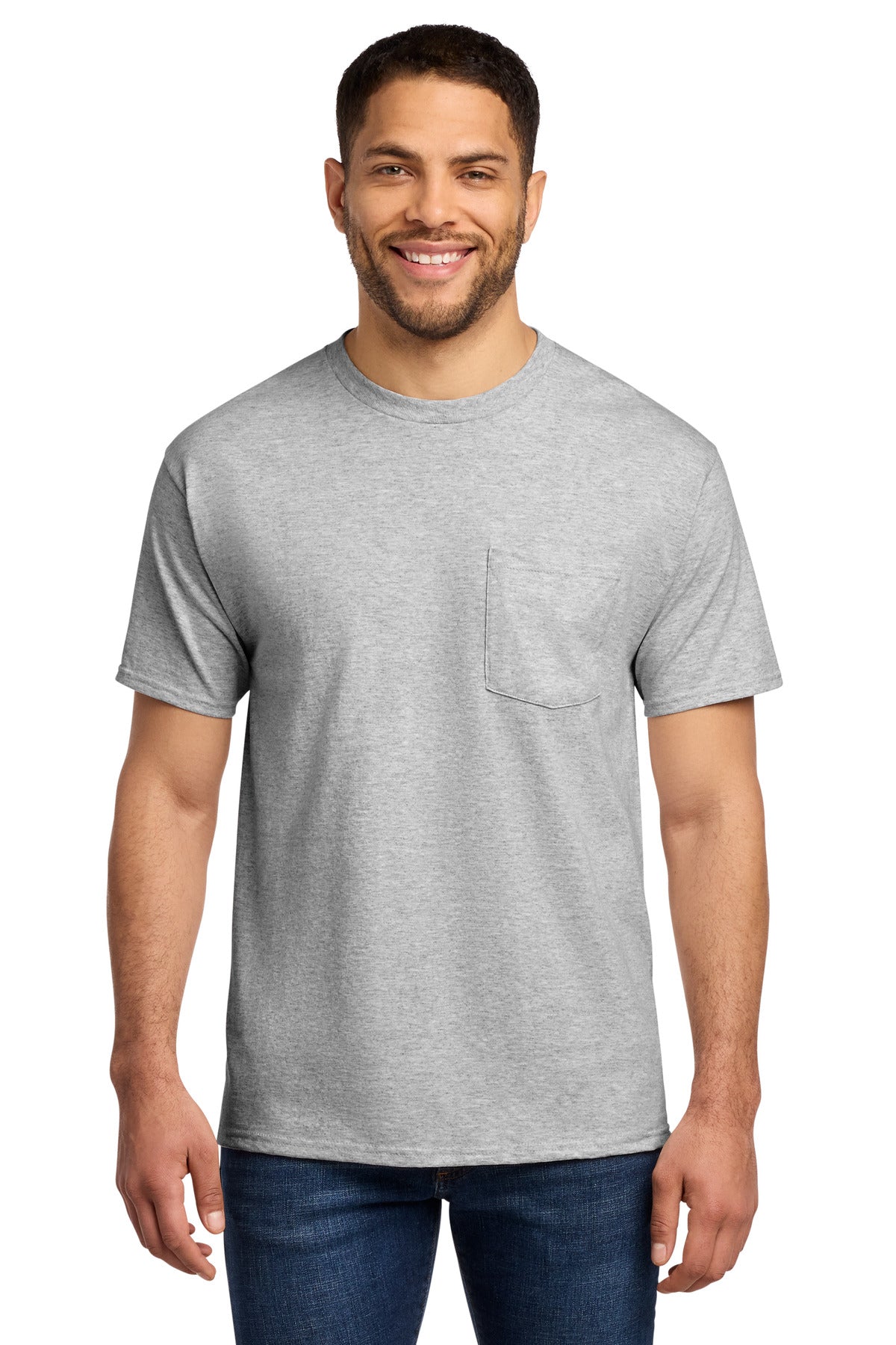 Port & Co Tall Essential Pocket Tee. PC61PT - Ash