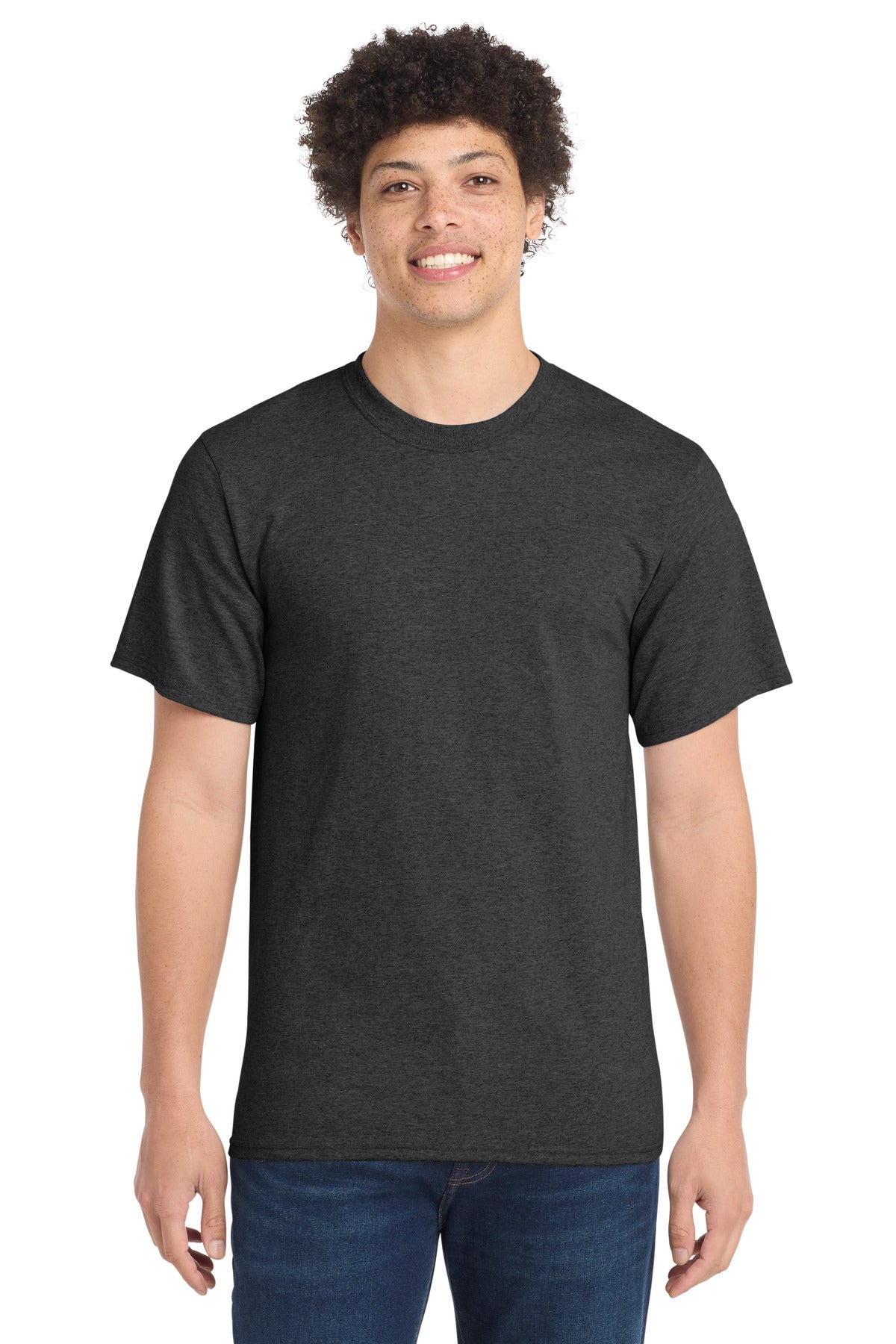 Port & Co Tall Essential Tee.  PC61T - Dark Heather Grey