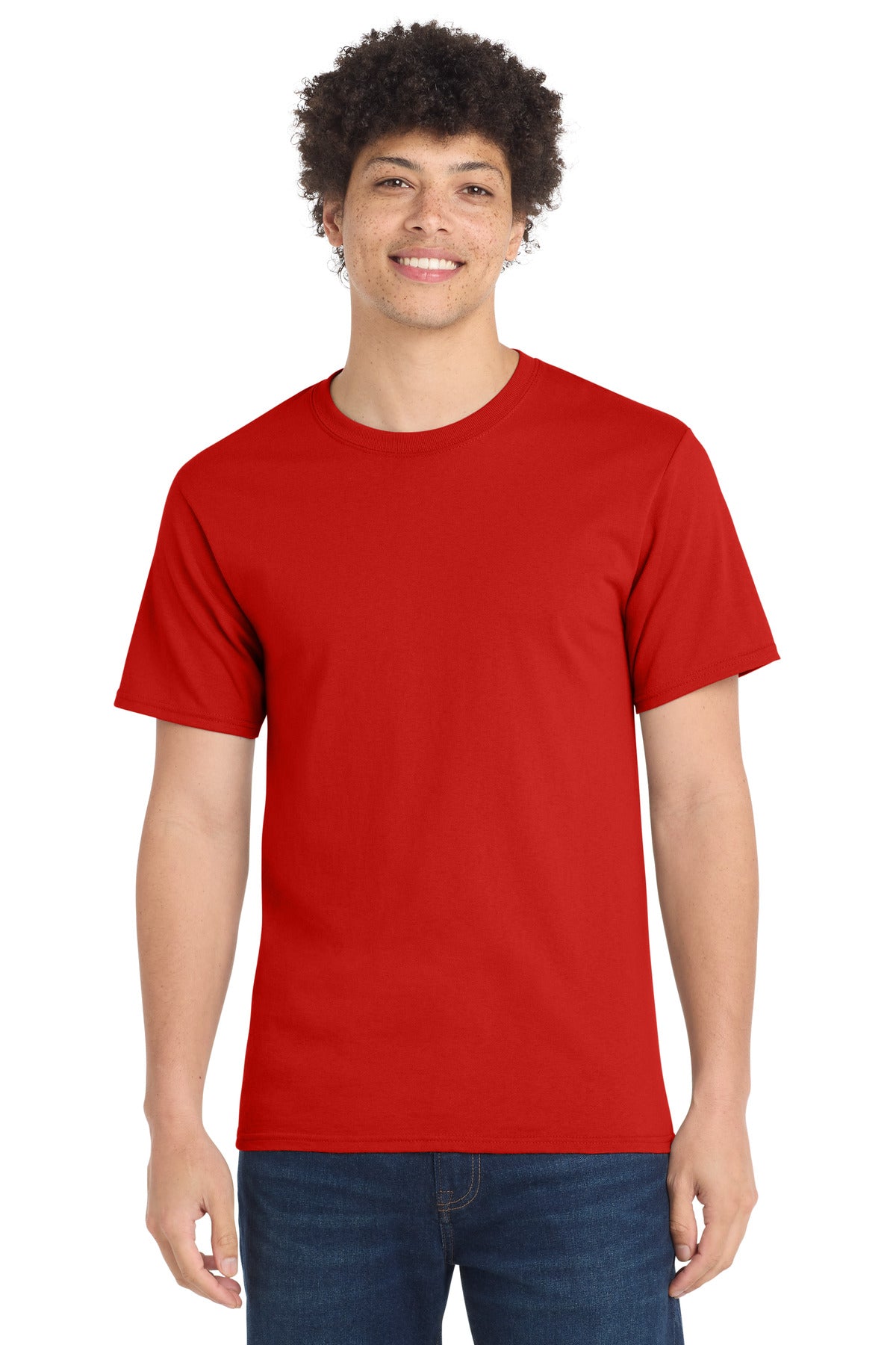 Port & Co Tall Essential Tee.  PC61T - Fiery Red