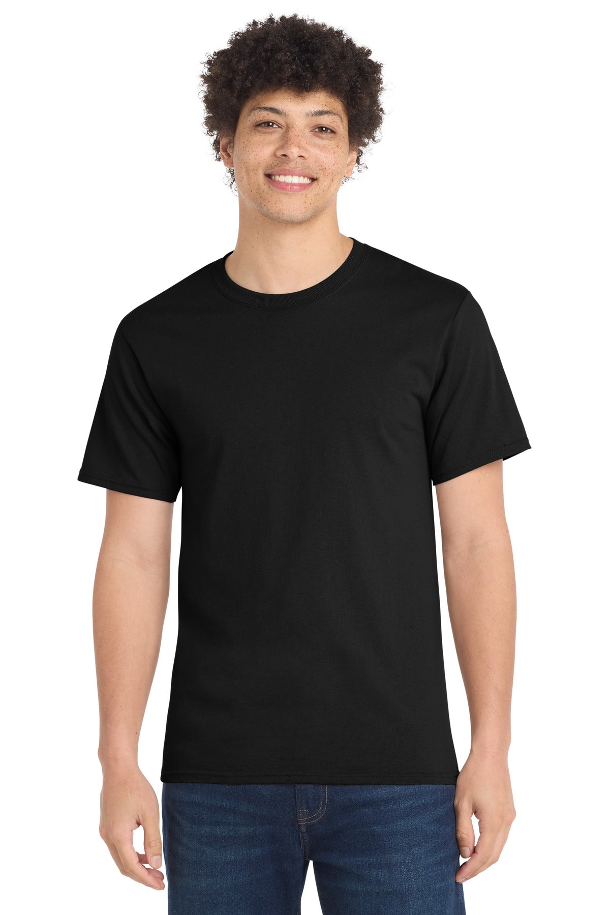 Port & Co Tall Essential Tee.  PC61T - Jet Black