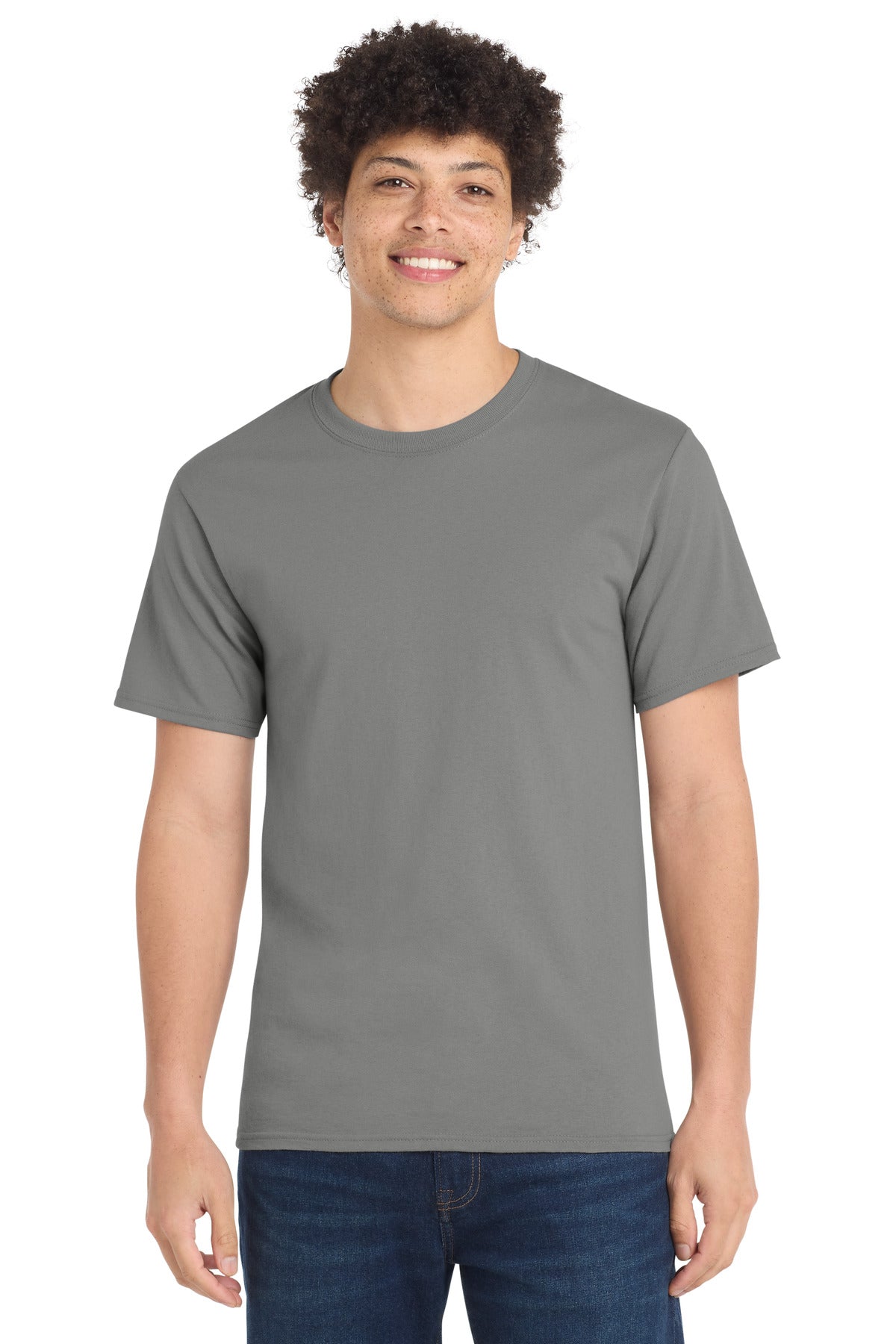 Port & Co Tall Essential Tee.  PC61T - Medium Grey