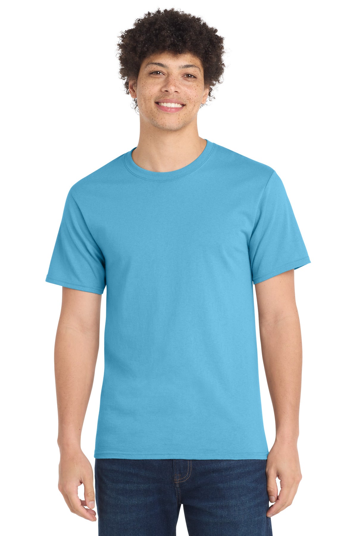 Port & Co Essential Tee. PC61 - Aquatic Blue
