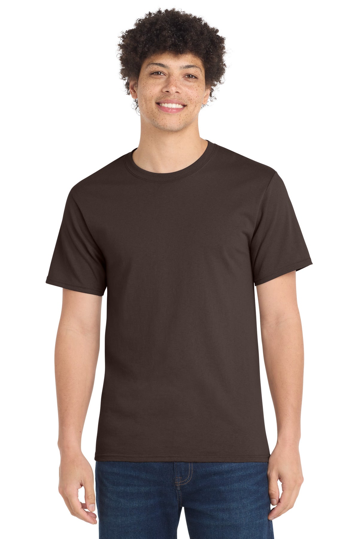 Port & Co Essential Tee. PC61 - Brown