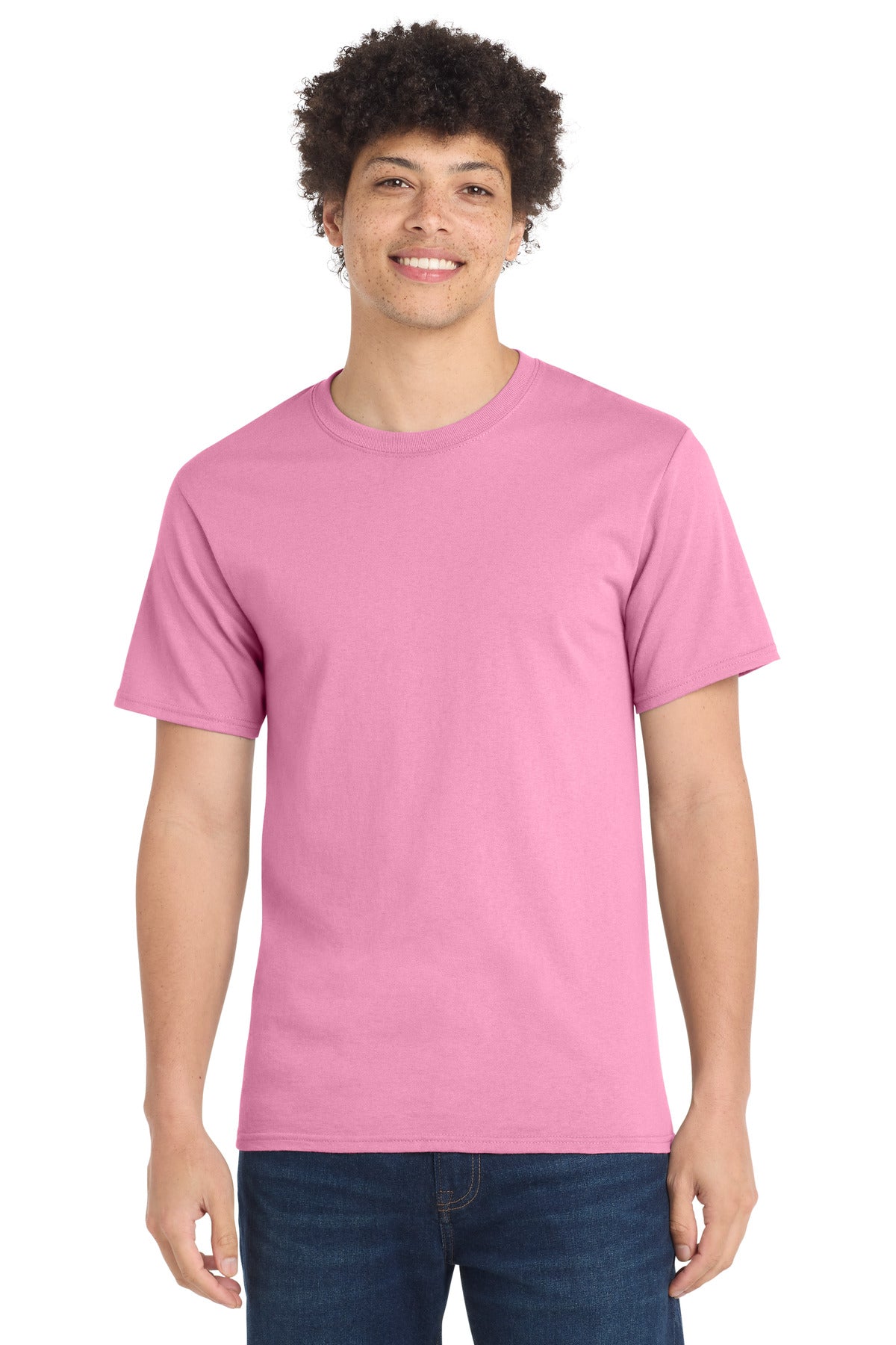 Port & Co Essential Tee. PC61 - Candy Pink