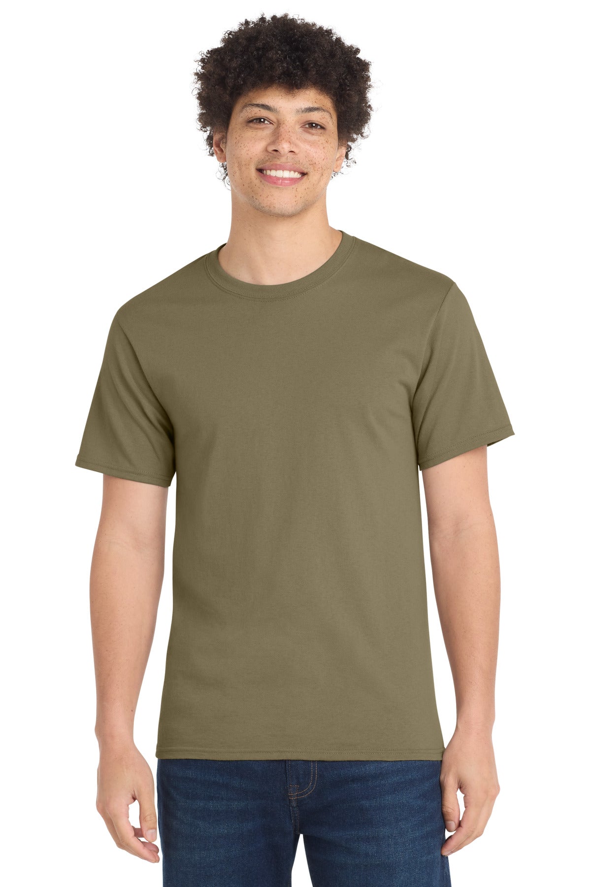 Port & Co Essential Tee. PC61 - Coyote Brown