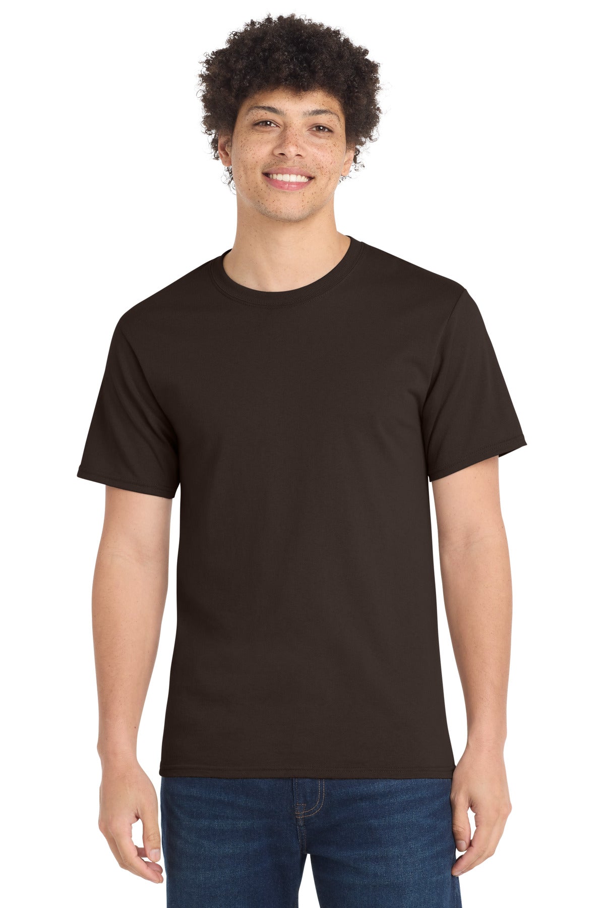 Port & Co Essential Tee. PC61 - Dark Chocolate Brown