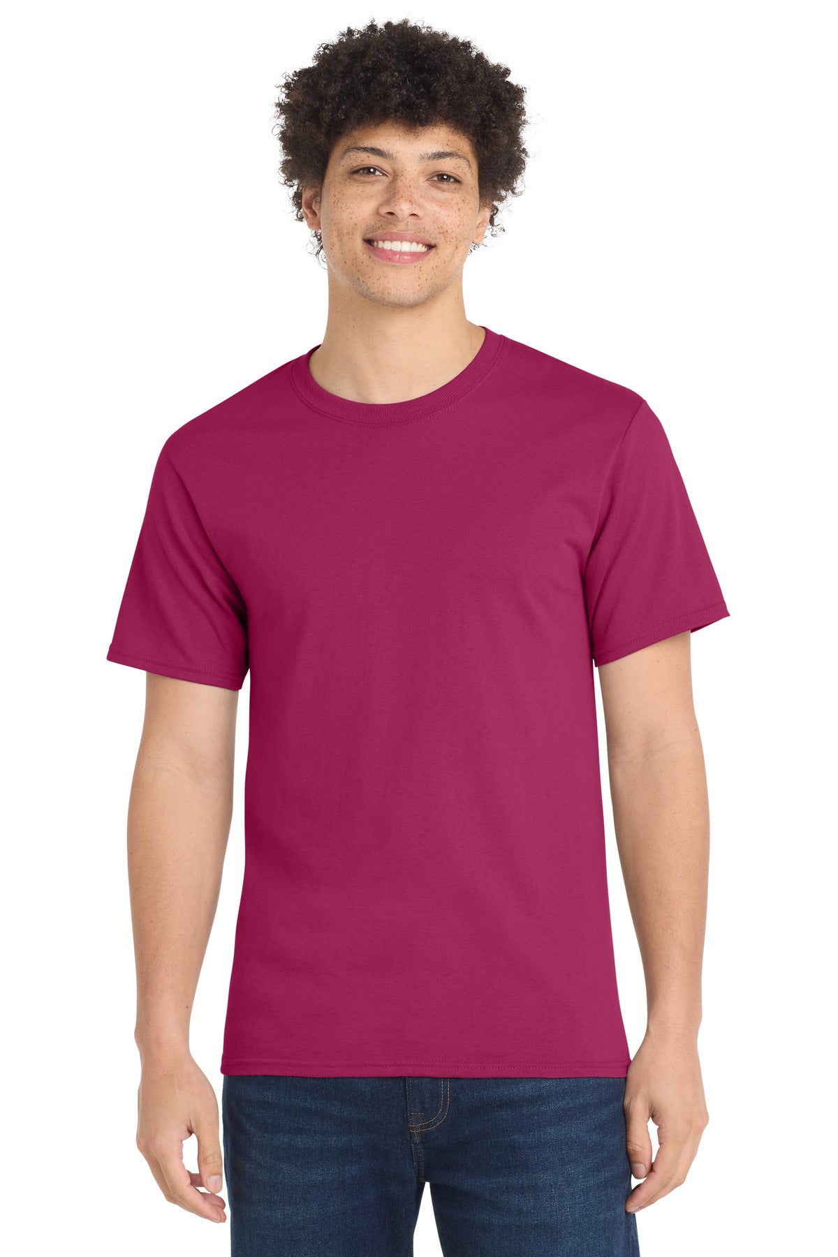 Port & Co Essential Tee. PC61 - Flush Pink