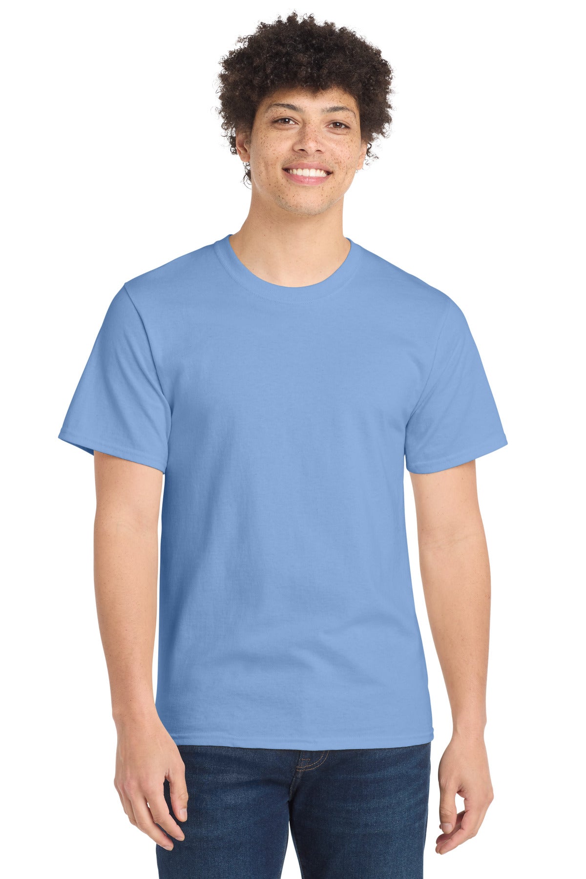 Port & Co Essential Tee. PC61 - Light Blue