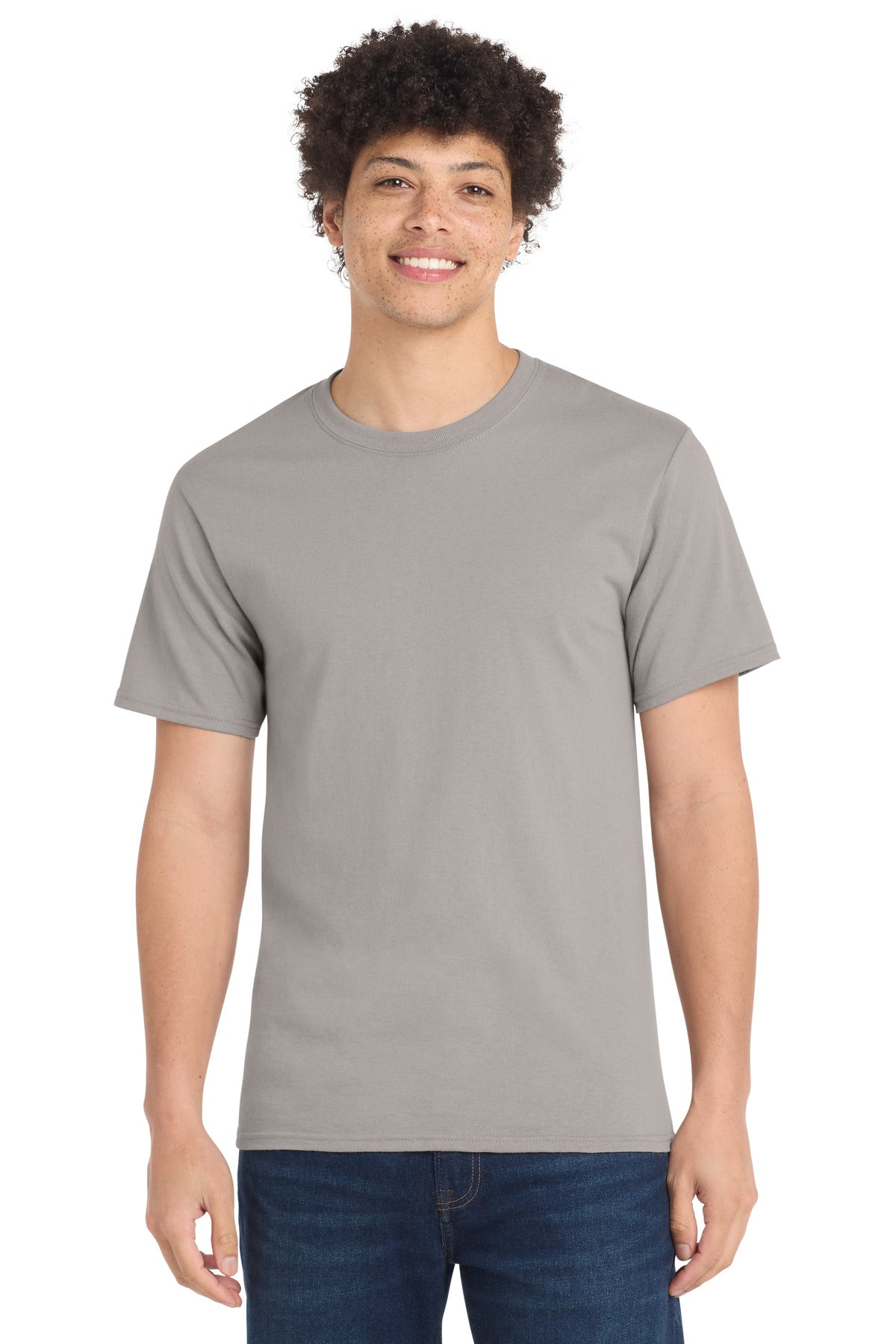 Port & Co Essential Tee. PC61 - Medium Grey