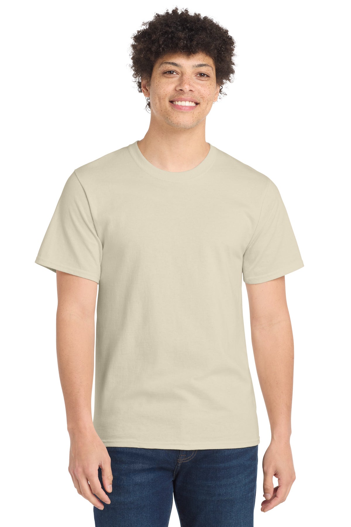Port & Co Essential Tee. PC61 - Natural