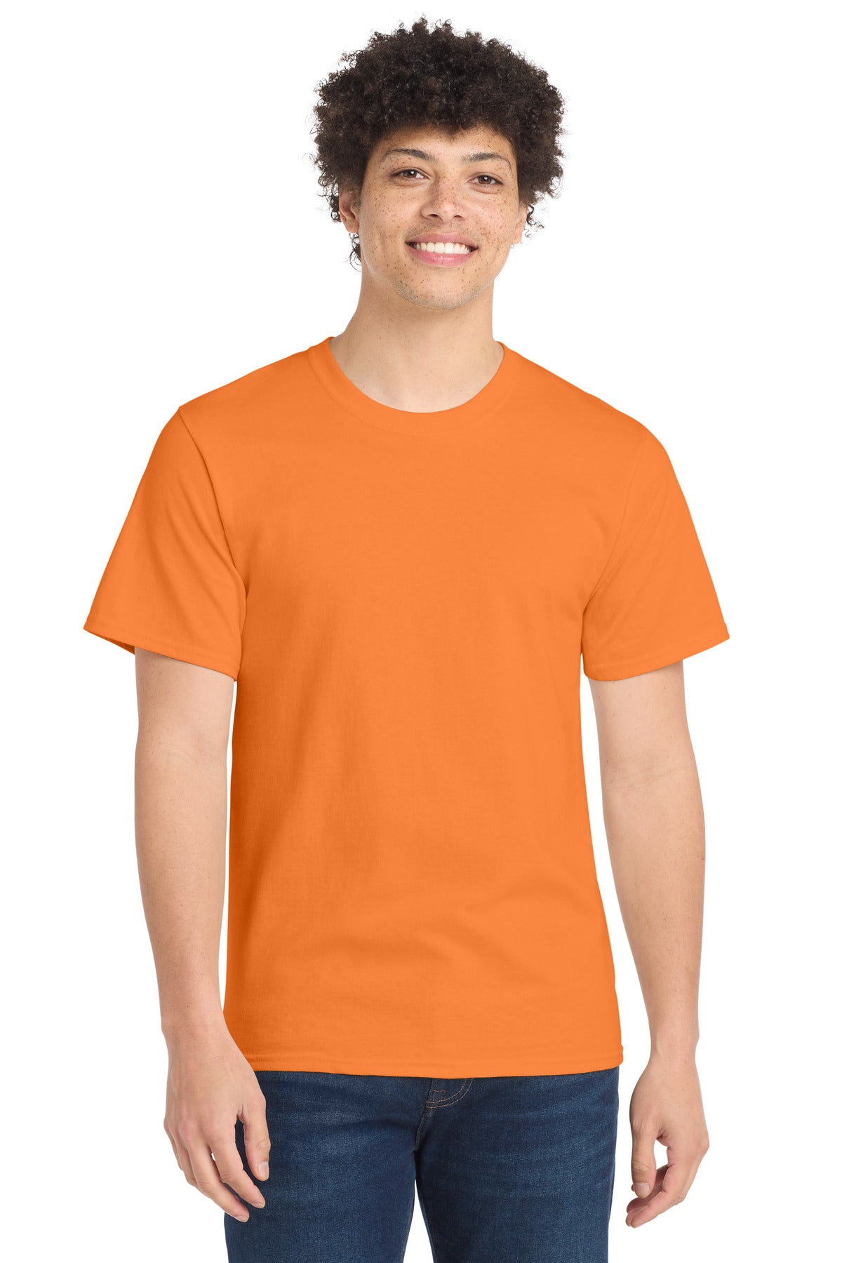 Port & Co Essential Tee. PC61 - Orange Sherbet