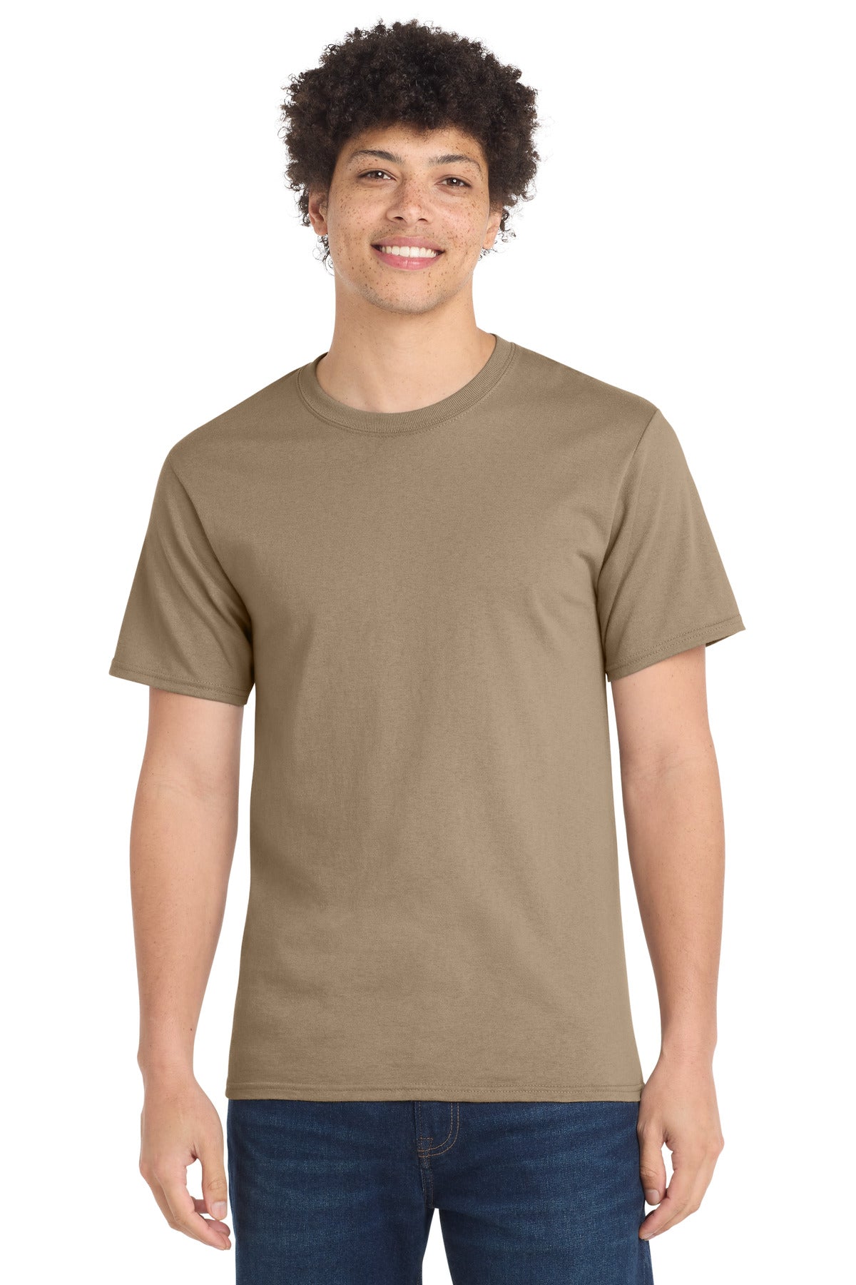 Port & Co Essential Tee. PC61 - Sand