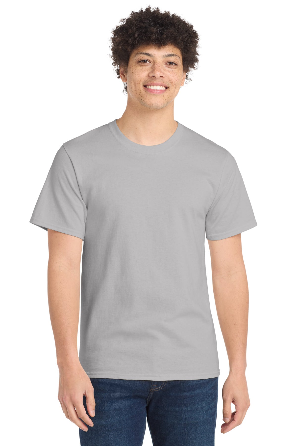 Port & Co Essential Tee. PC61 - Silver