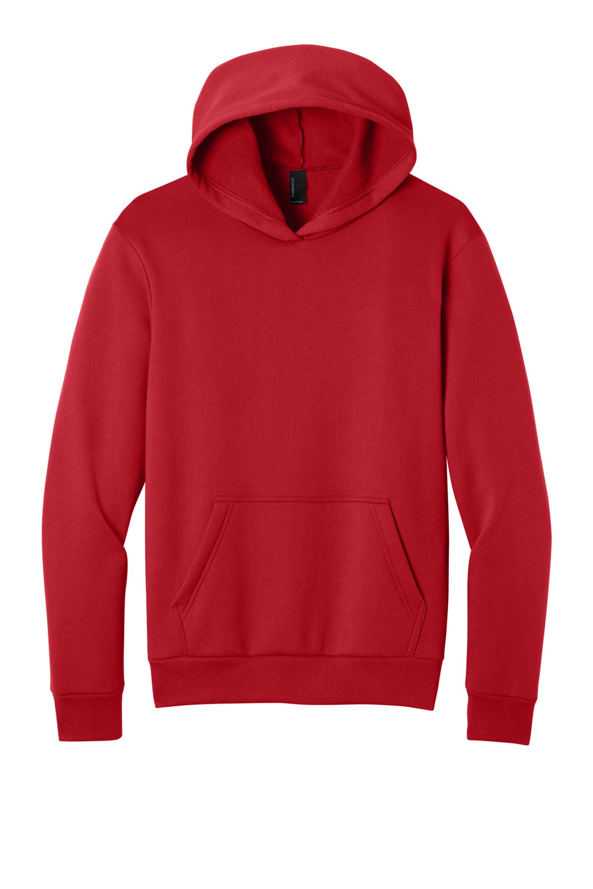 Port & Co Easy Fleece Pullover Hooded Sweatshirt PC68H - Red
