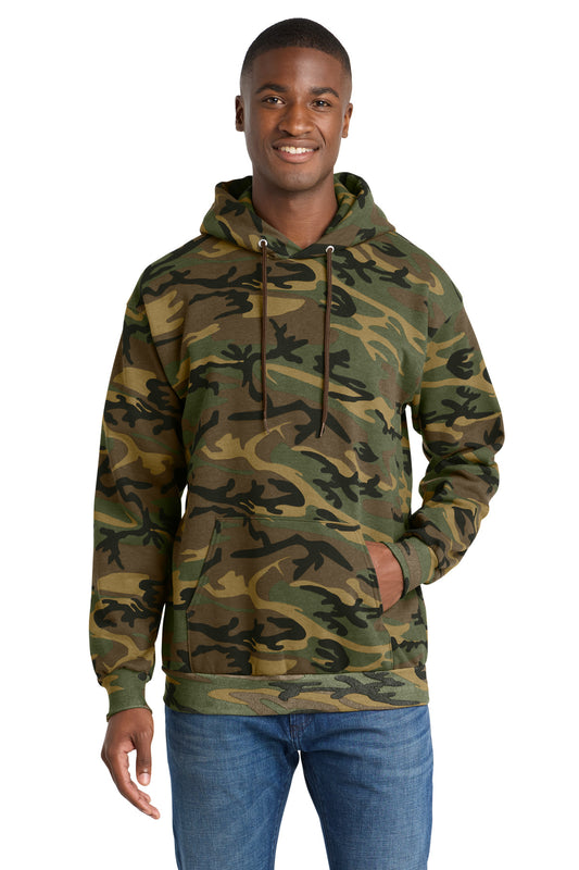 Port & Co Core Fleece Camo Pullover Hooded Sweatshirt. PC78HC - Military Camo