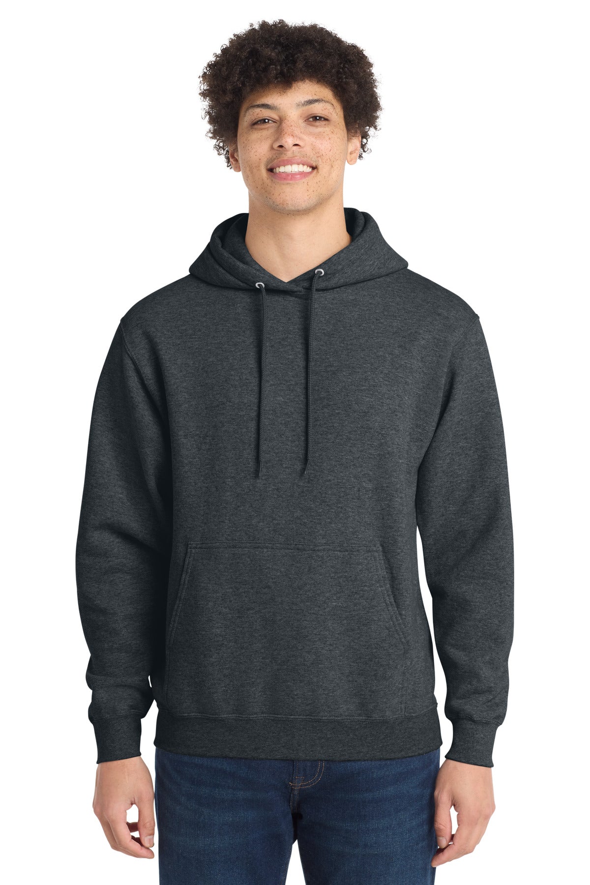 Port & Co Tall Core Fleece Pullover Hooded Sweatshirt PC78HT - Dark Heather Grey