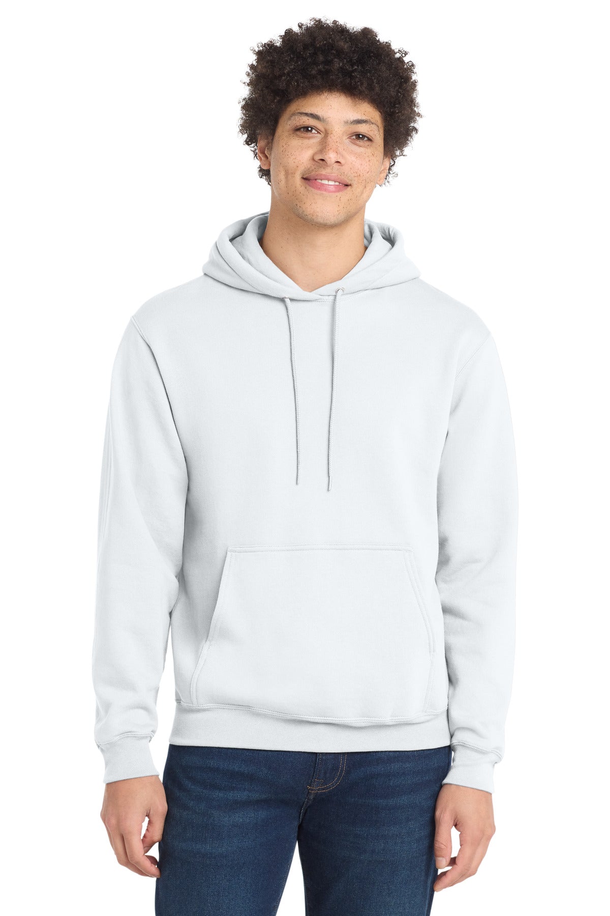 Port & Co Tall Core Fleece Pullover Hooded Sweatshirt PC78HT - White