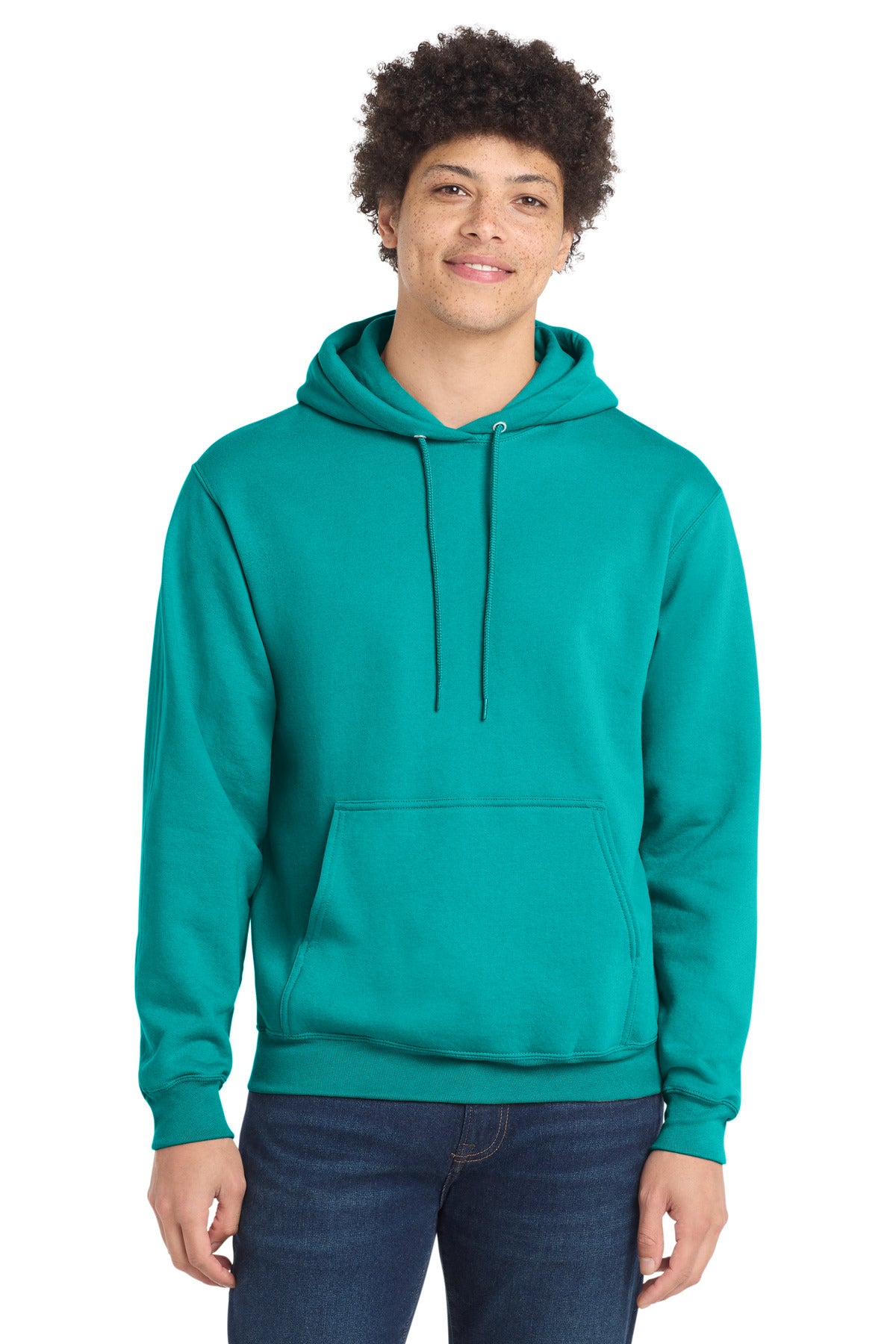 Port & Co Core Fleece Pullover Hooded Sweatshirt. PC78H - Bright Aqua