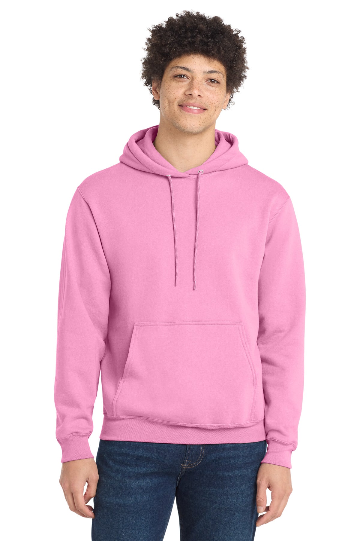 Port & Co Core Fleece Pullover Hooded Sweatshirt. PC78H - Candy Pink