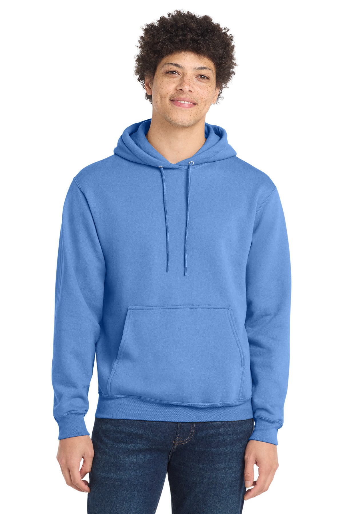 Port & Co Core Fleece Pullover Hooded Sweatshirt. PC78H - Carolina Blue