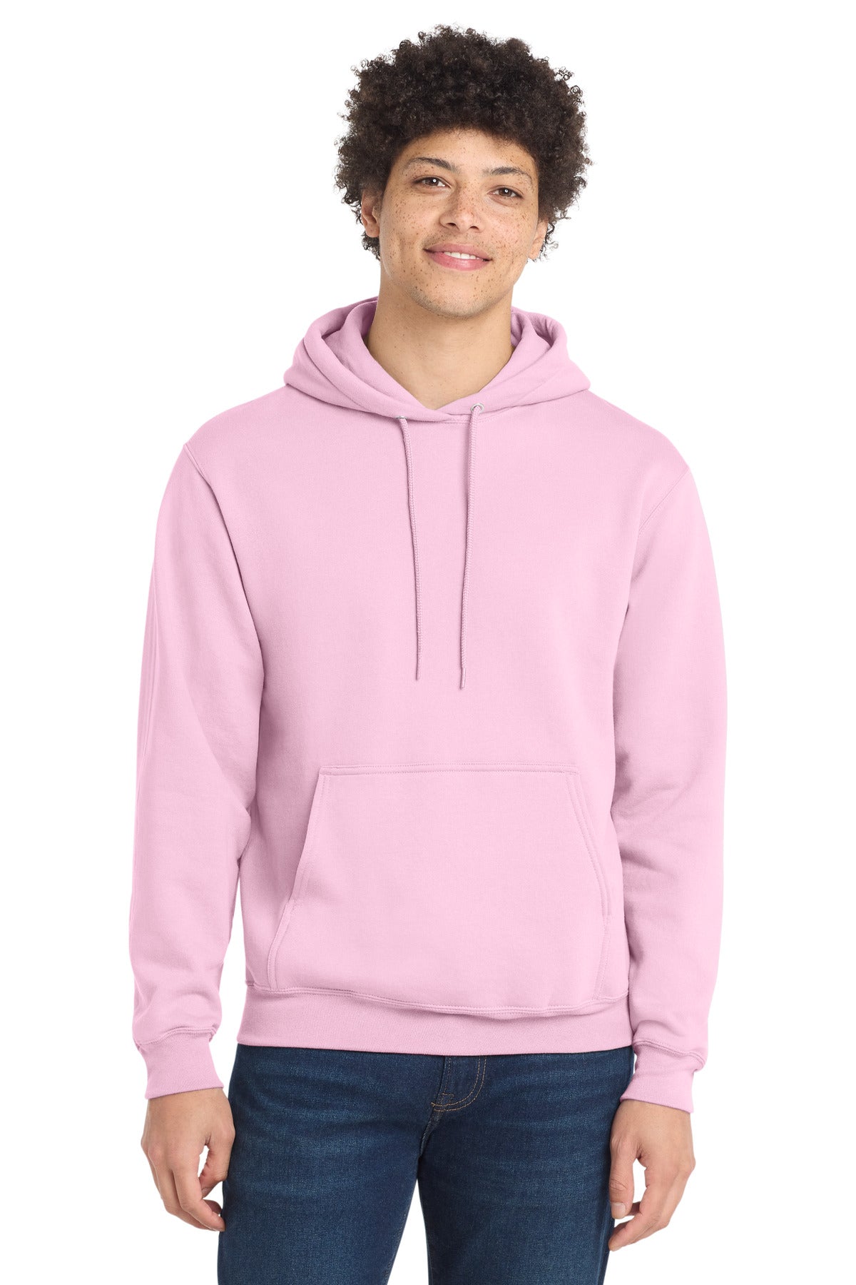 Port & Co Core Fleece Pullover Hooded Sweatshirt. PC78H - Cherry Blossom