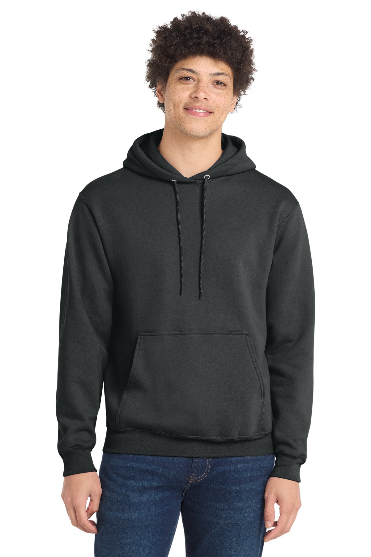Port & Co Core Fleece Pullover Hooded Sweatshirt. PC78H - Coal Grey