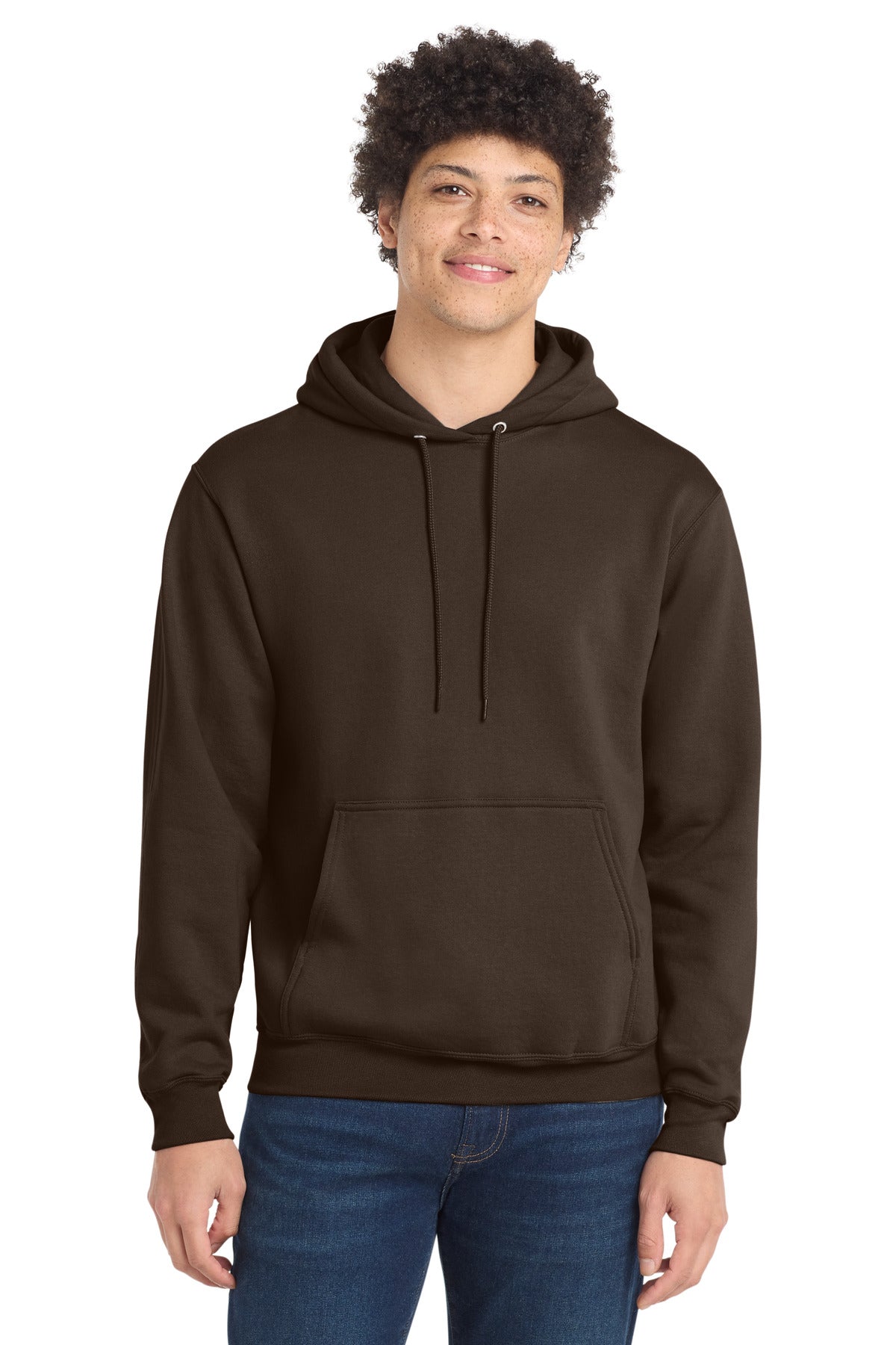 Port & Co Core Fleece Pullover Hooded Sweatshirt. PC78H - Dark Chocolate Brown