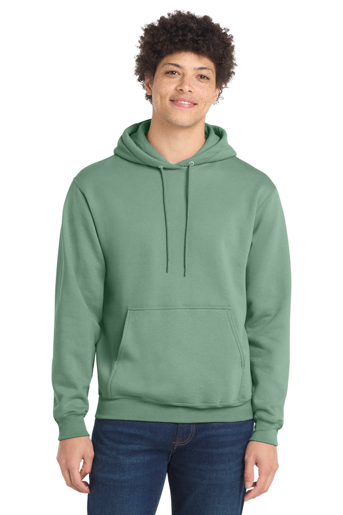 Port & Co Core Fleece Pullover Hooded Sweatshirt. PC78H - Laurel Green