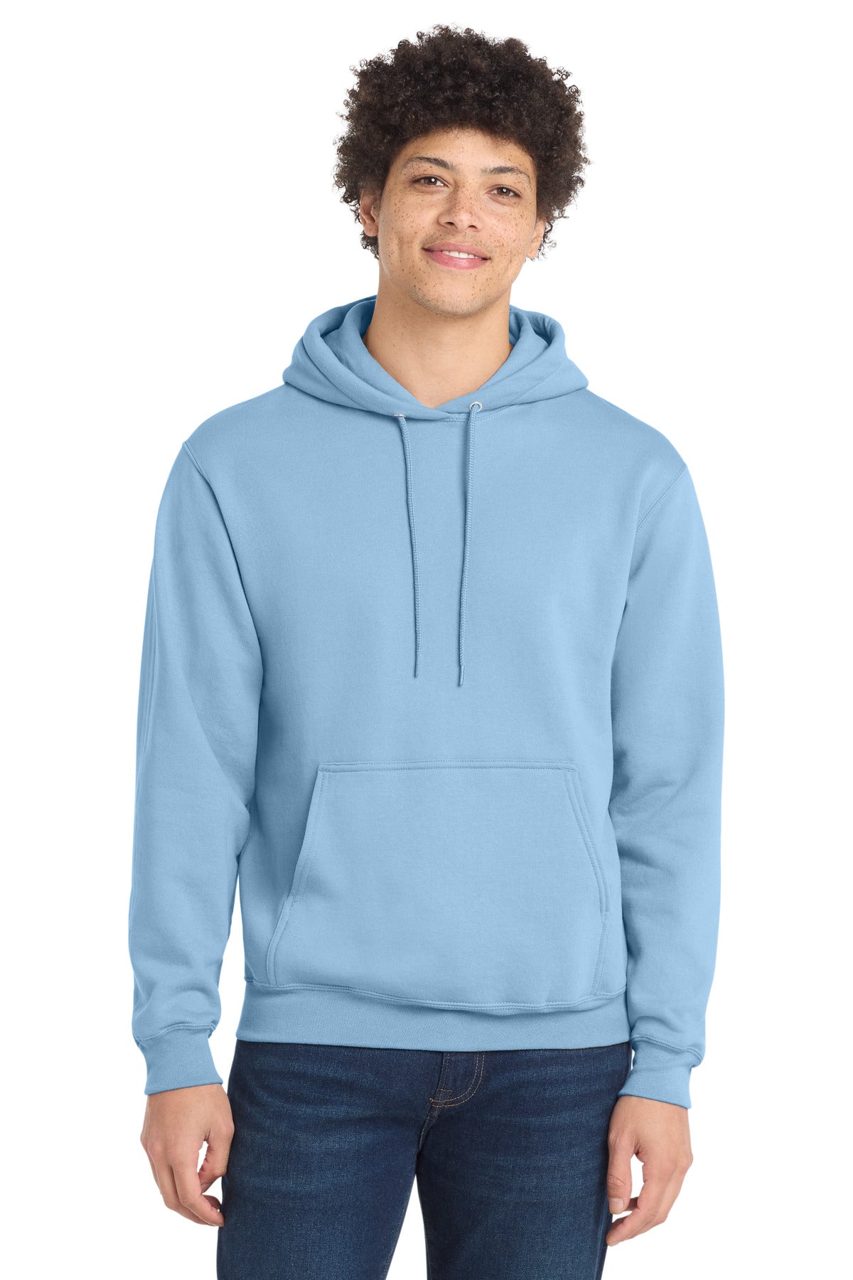 Port & Co Core Fleece Pullover Hooded Sweatshirt. PC78H - Light Blue