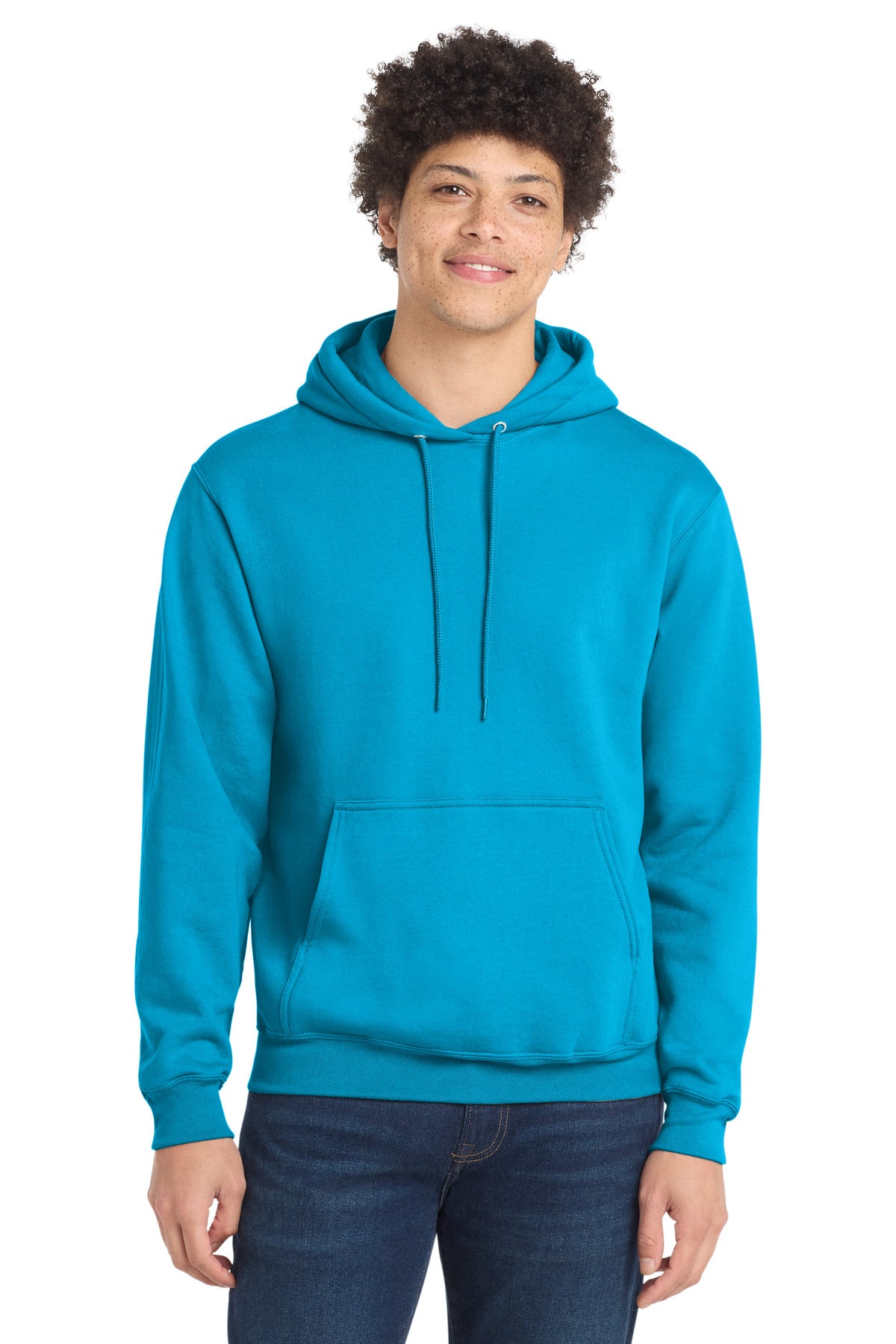 Port & Co Core Fleece Pullover Hooded Sweatshirt. PC78H - Neon Blue