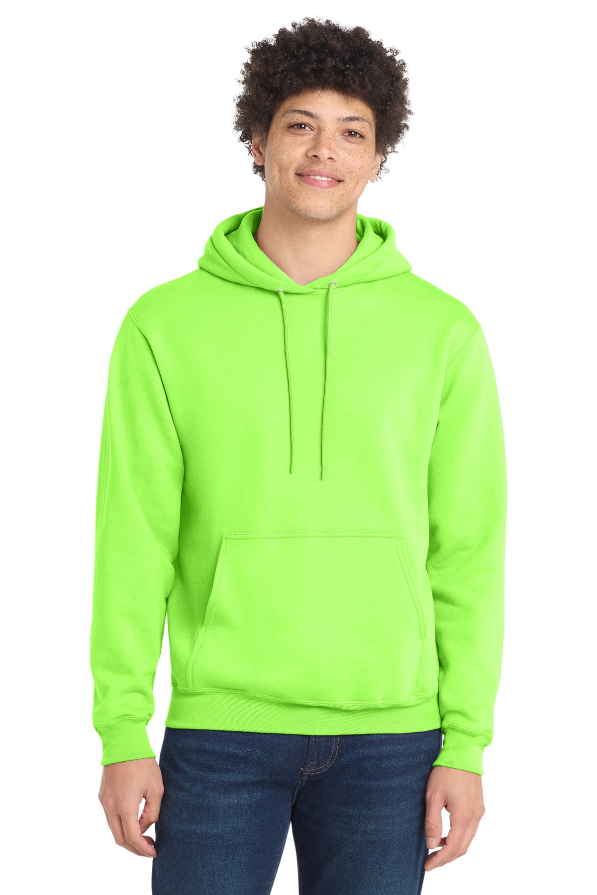 Port & Co Core Fleece Pullover Hooded Sweatshirt. PC78H - Neon Green