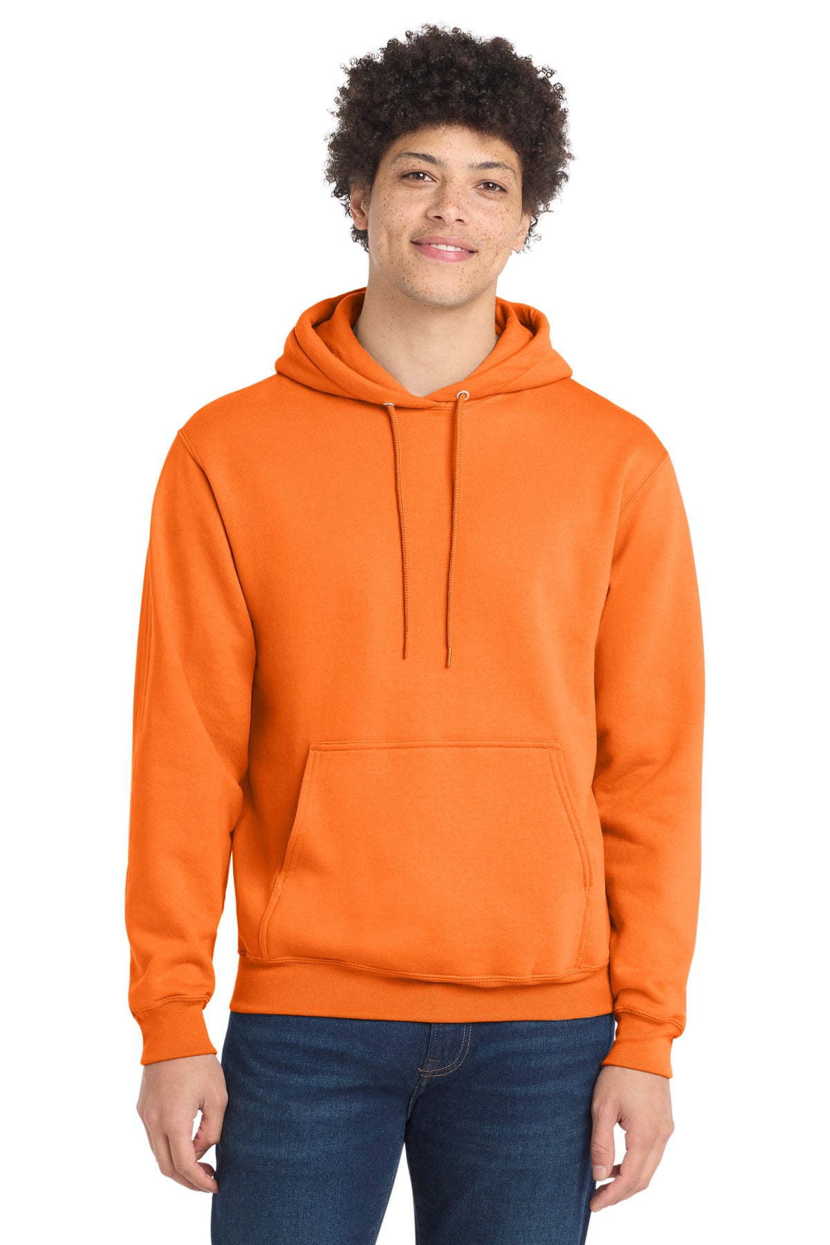 Port & Co Core Fleece Pullover Hooded Sweatshirt. PC78H - Neon Orange