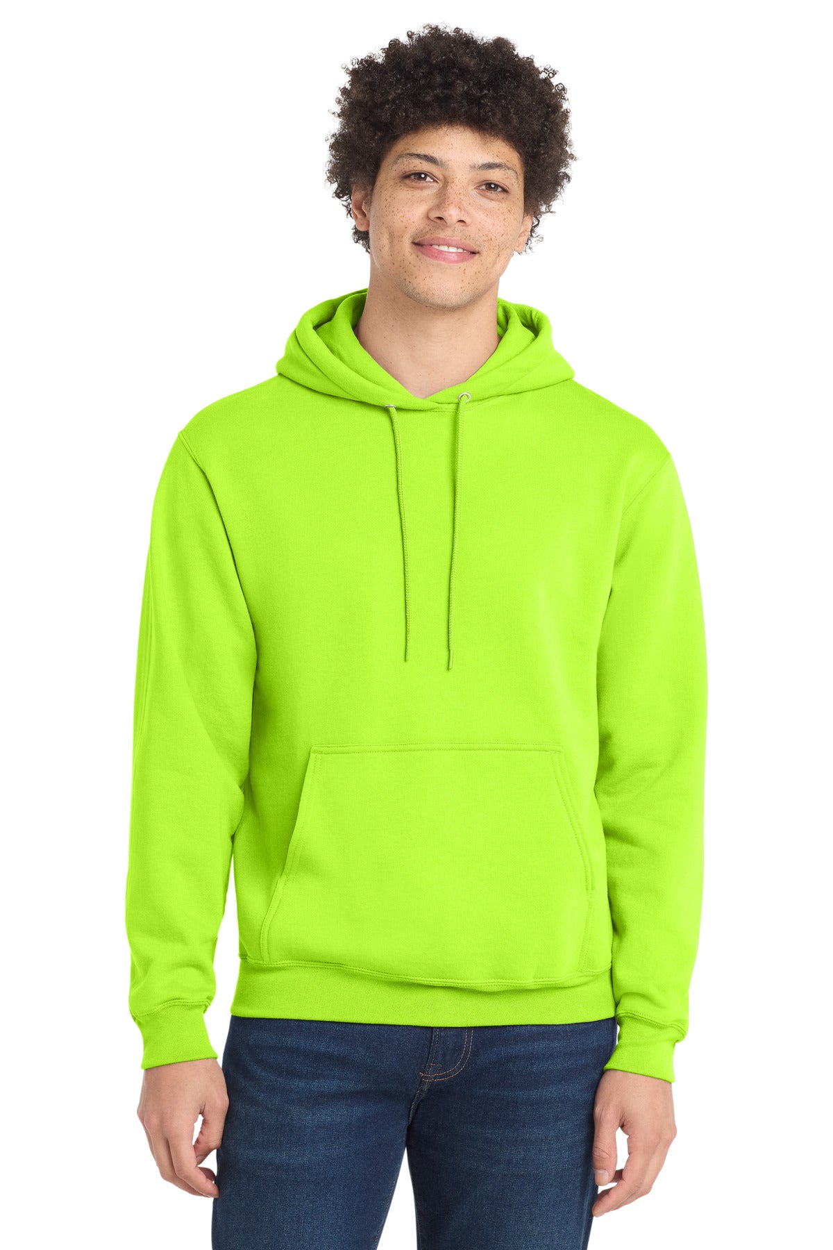Port & Co Core Fleece Pullover Hooded Sweatshirt. PC78H - Neon Yellow