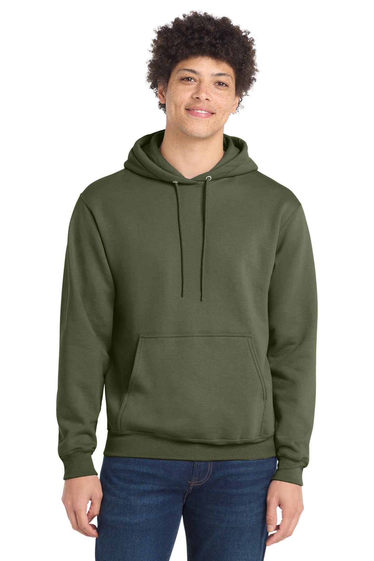 Port & Co Core Fleece Pullover Hooded Sweatshirt. PC78H - Olive Drab Green