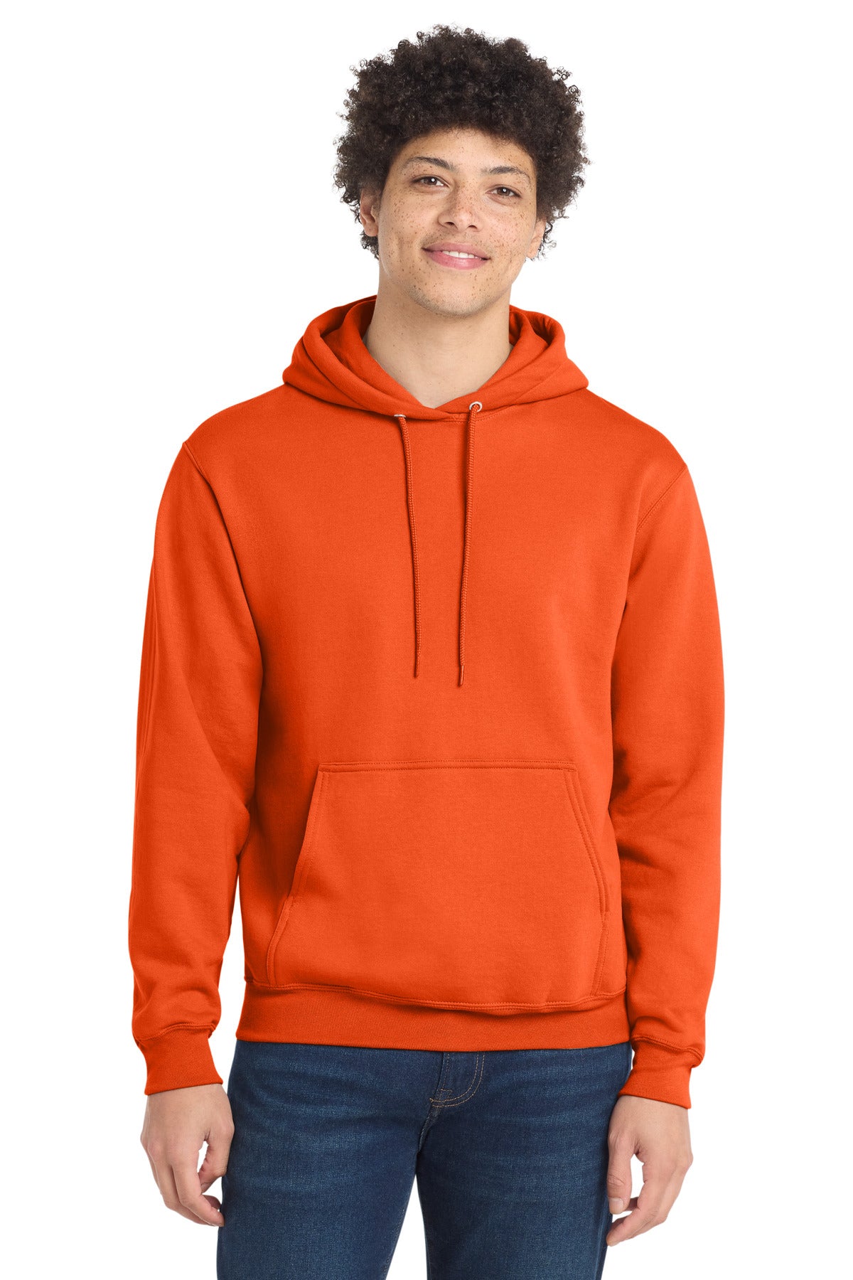 Port & Co Core Fleece Pullover Hooded Sweatshirt. PC78H - Orange