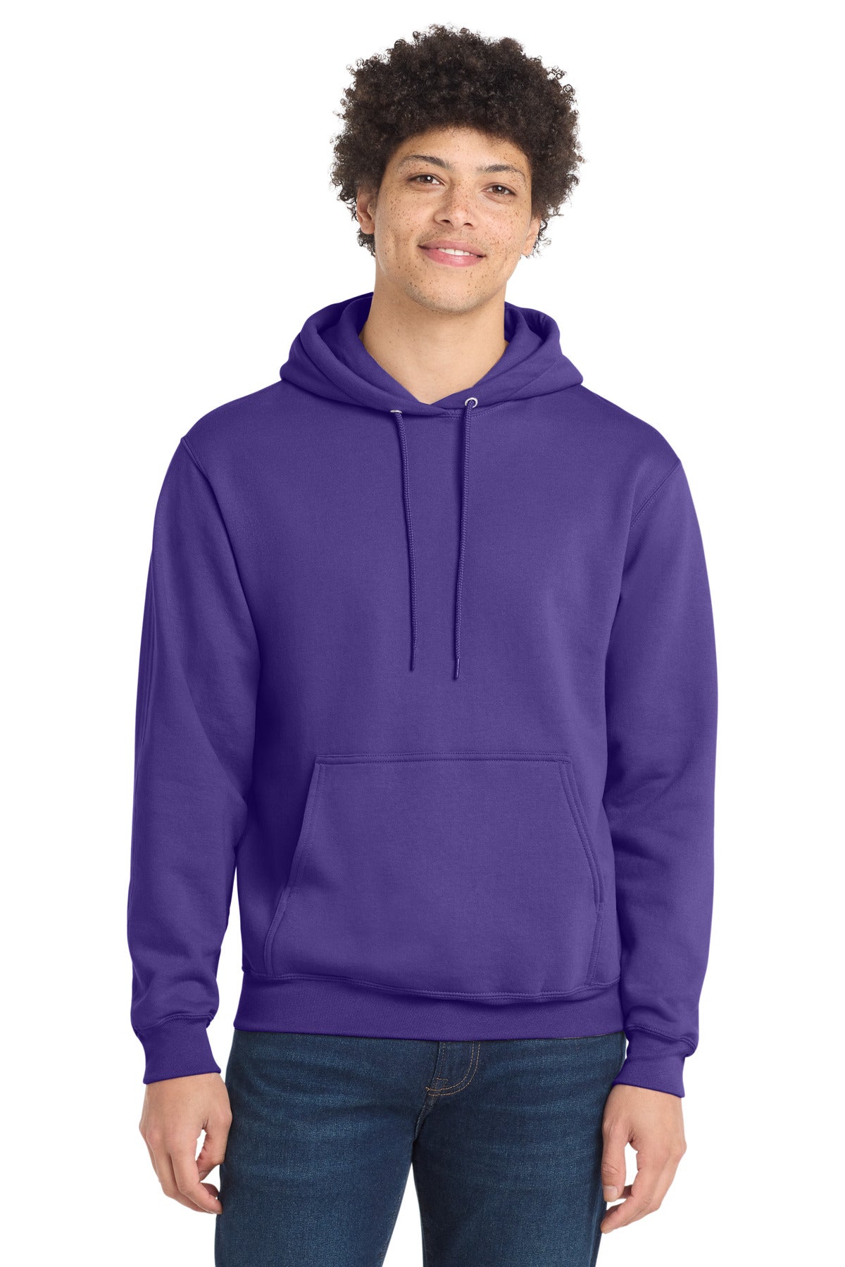 Port & Co Core Fleece Pullover Hooded Sweatshirt. PC78H - Purple