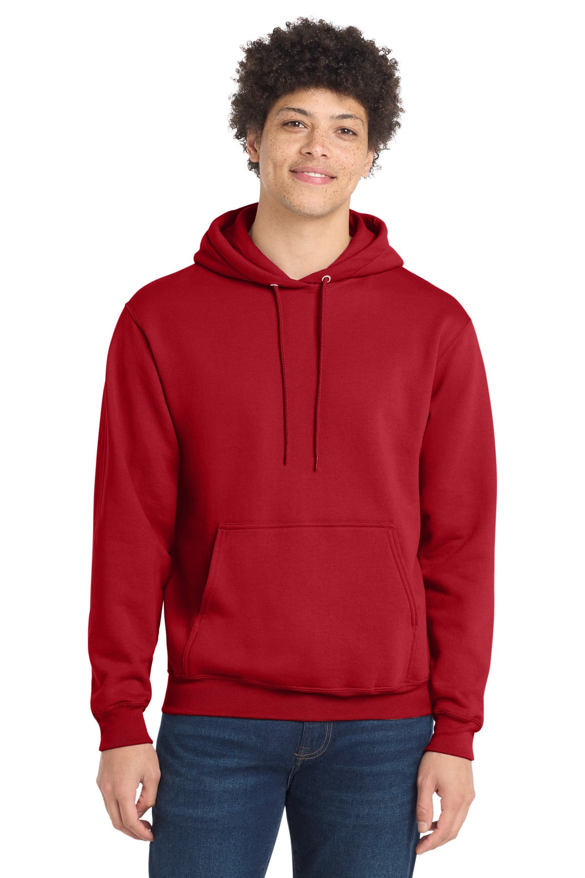 Port & Co Core Fleece Pullover Hooded Sweatshirt. PC78H - Red