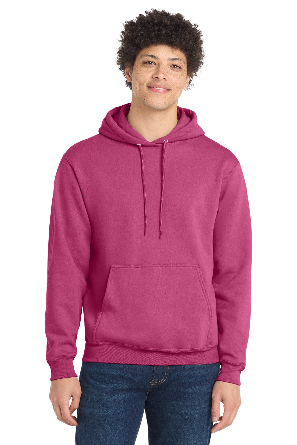 Port & Co Core Fleece Pullover Hooded Sweatshirt. PC78H - Sangria