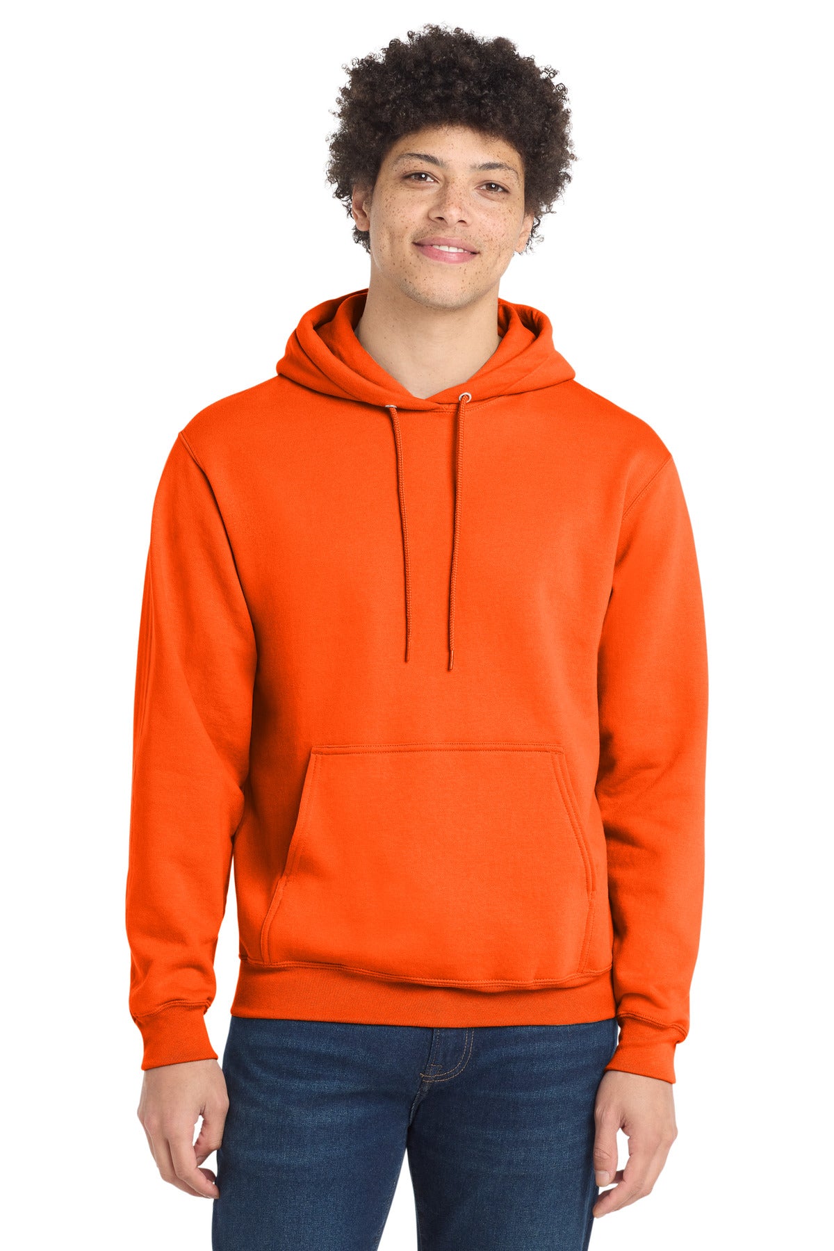Port & Co Core Fleece Pullover Hooded Sweatshirt. PC78H - S. Orange