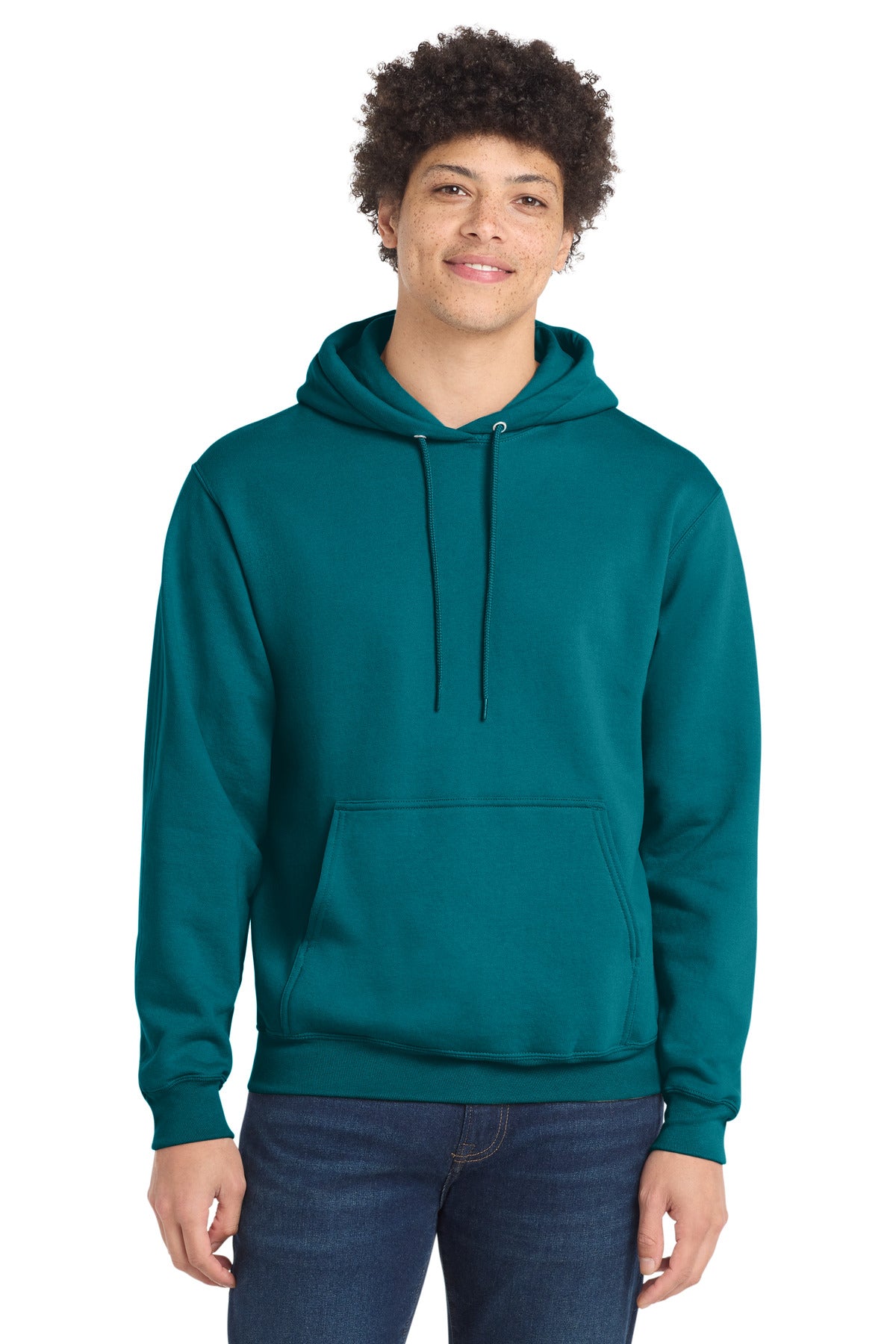 Port & Co Core Fleece Pullover Hooded Sweatshirt. PC78H - Teal