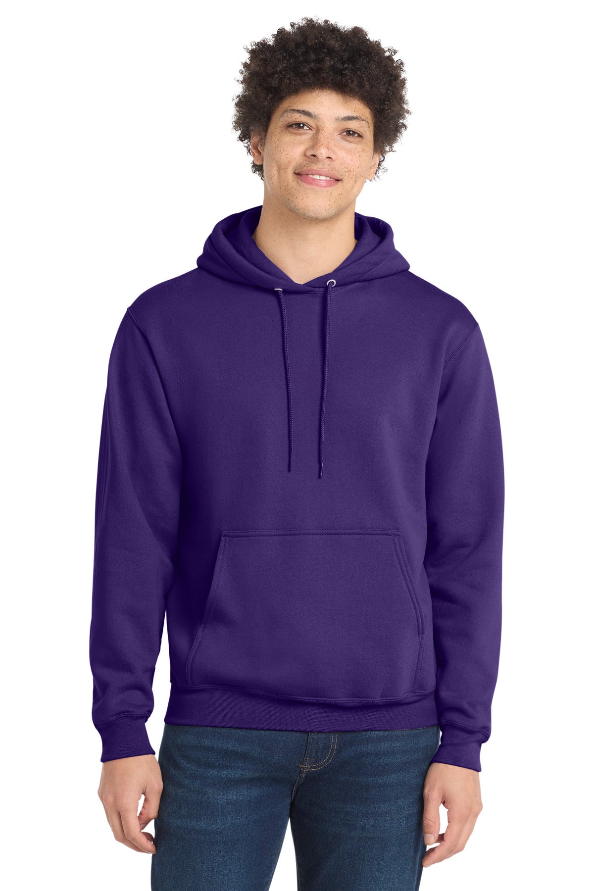 Port & Co Core Fleece Pullover Hooded Sweatshirt. PC78H - Team Purple