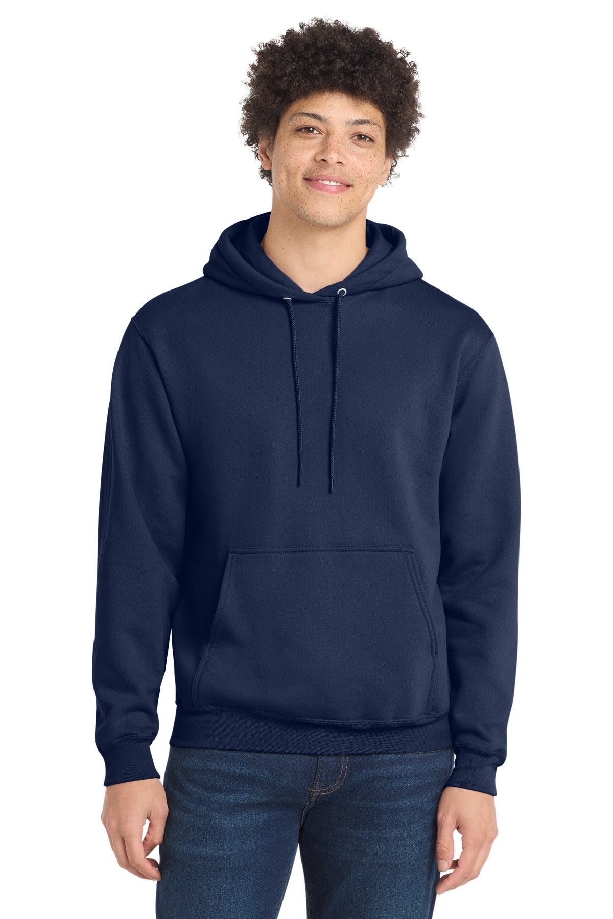 Port & Co Core Fleece Pullover Hooded Sweatshirt. PC78H - True Navy