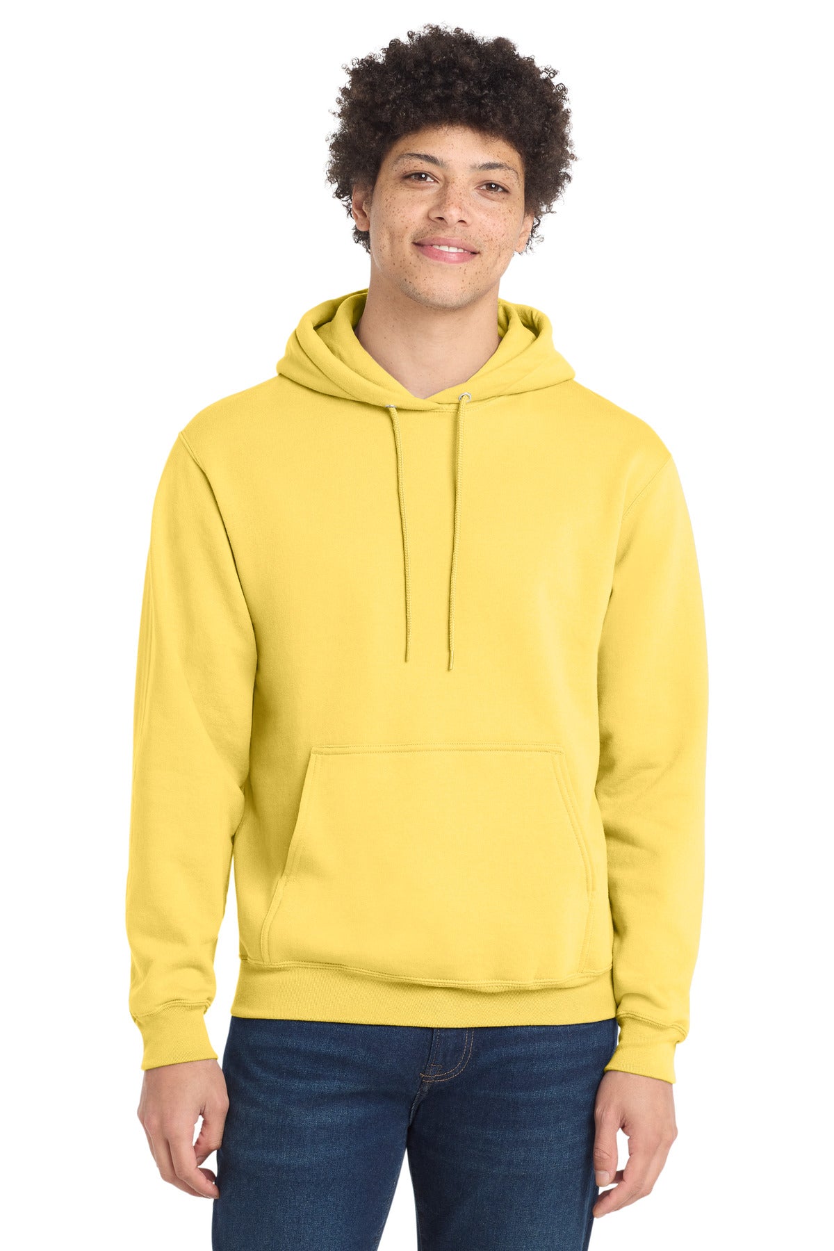 Port & Co Core Fleece Pullover Hooded Sweatshirt. PC78H - Yellow
