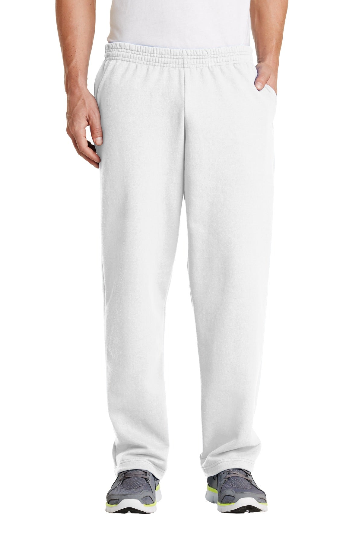 Port & Co Core Fleece Sweatpant with Pockets. PC78P - White