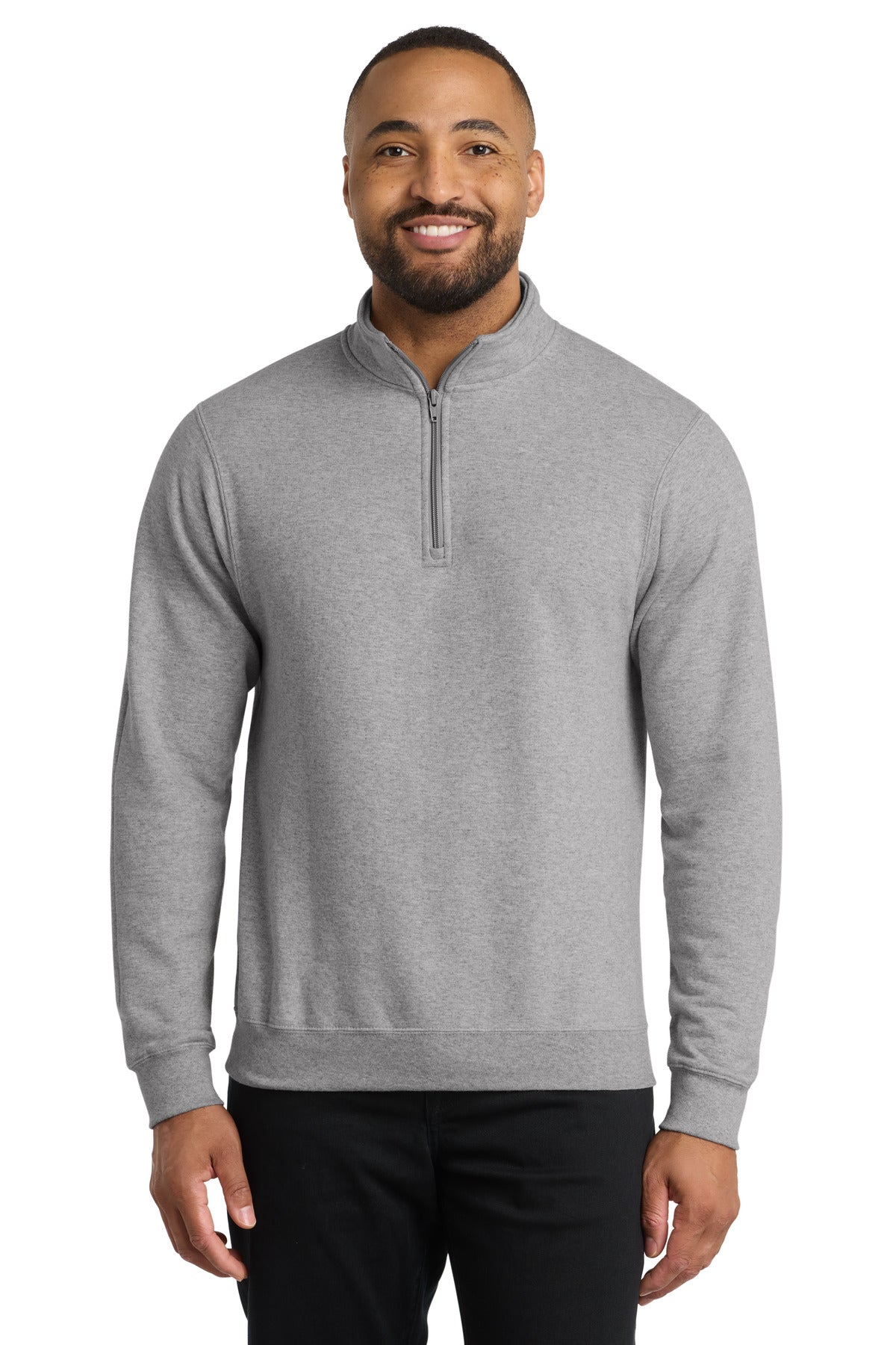 Port & Co Core Fleece 1/4-Zip Pullover Sweatshirt PC78Q - Athletic Heather
