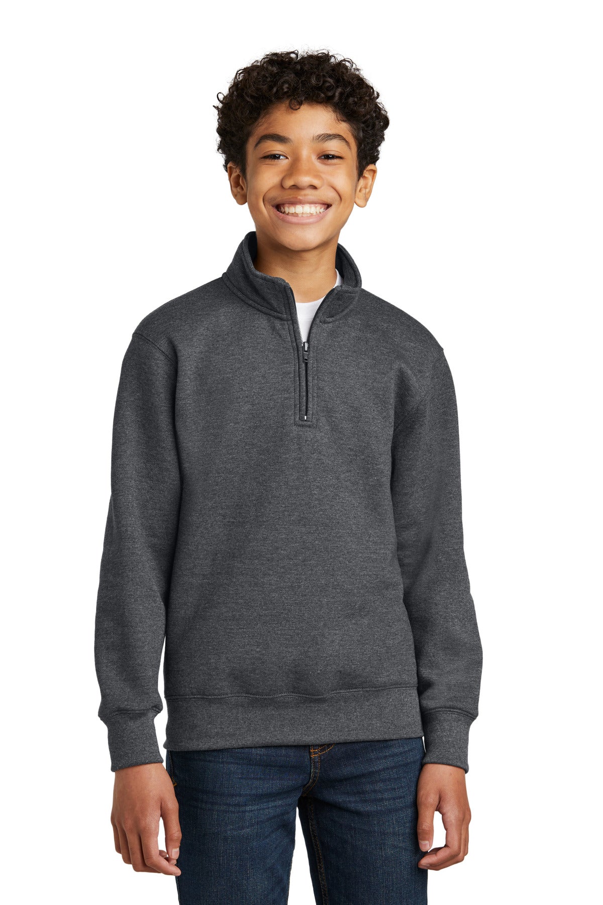 Port & Co Youth Core Fleece 1/4-Zip Pullover Sweatshirt