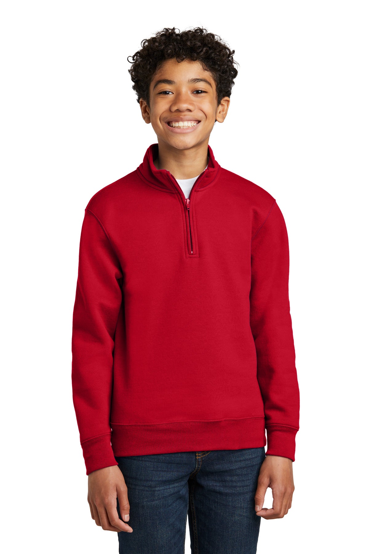 Port & Co Youth Core Fleece 1/4-Zip Pullover Sweatshirt