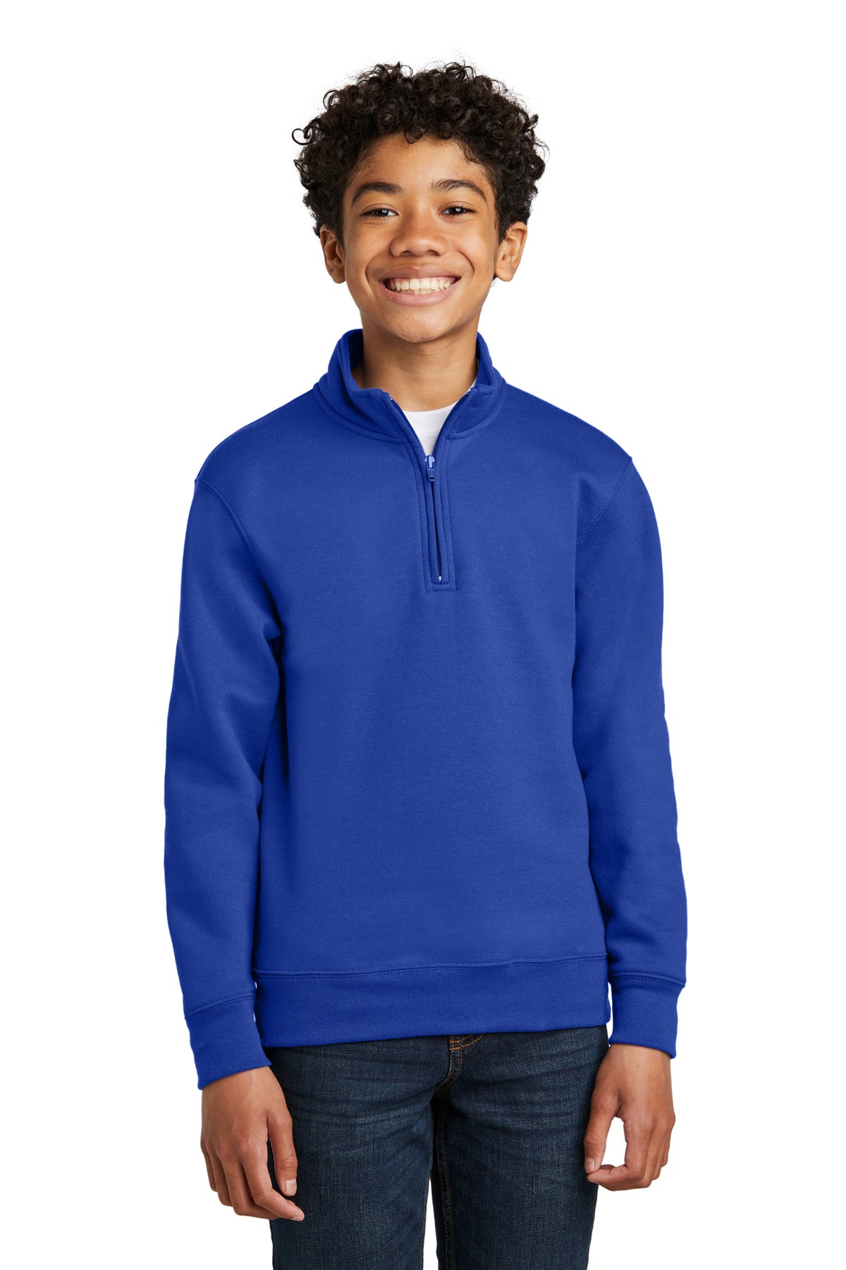 Port & Co Youth Core Fleece 1/4-Zip Pullover Sweatshirt