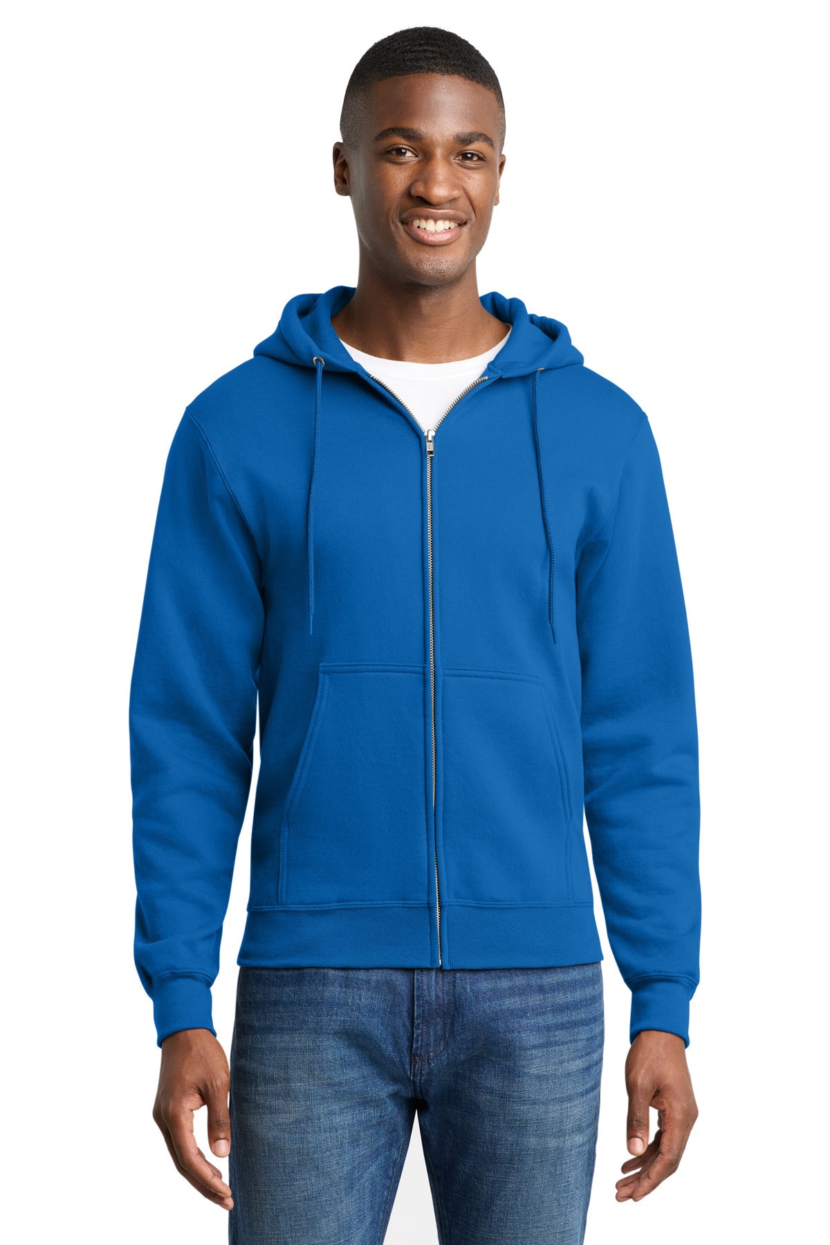 Port & Co Core Fleece Full-Zip Hooded Sweatshirt. PC78ZH - Royal