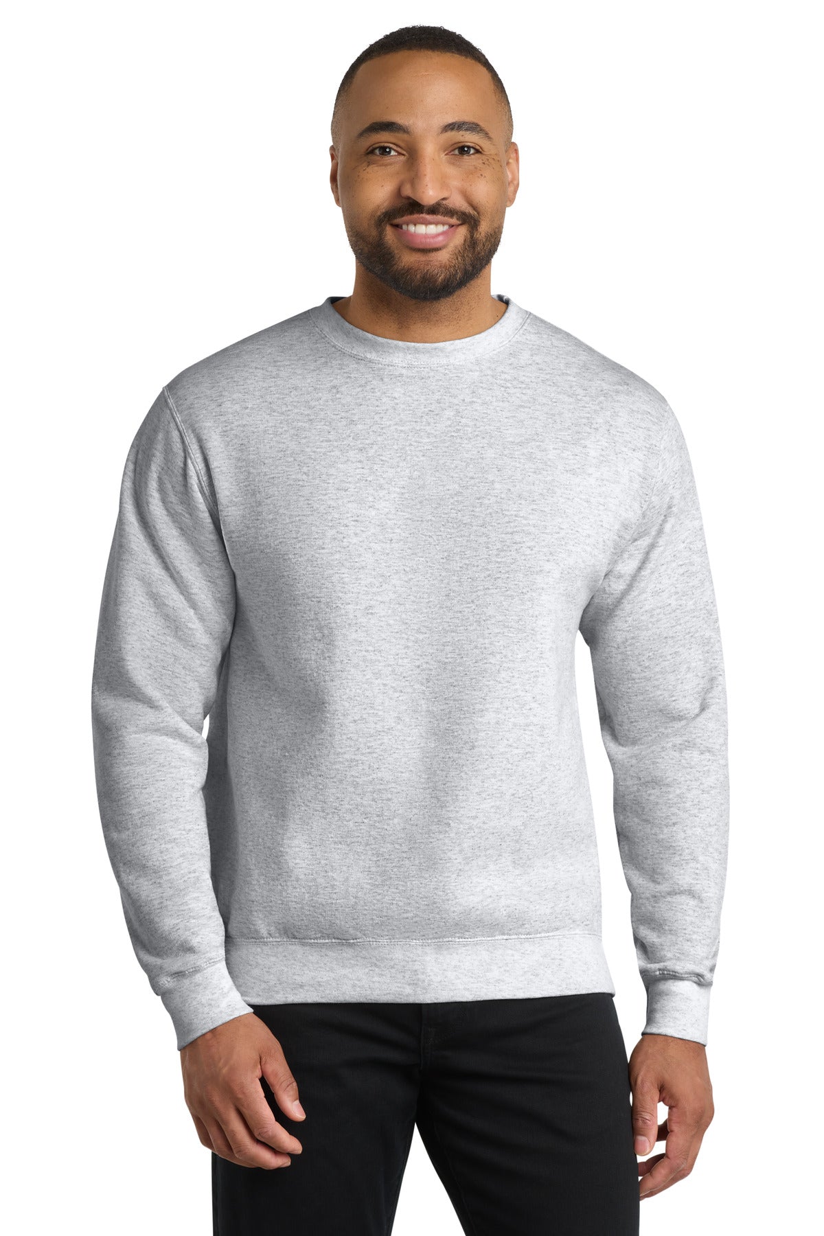 Port & Co Core Fleece Crewneck Sweatshirt. PC78 - Ash